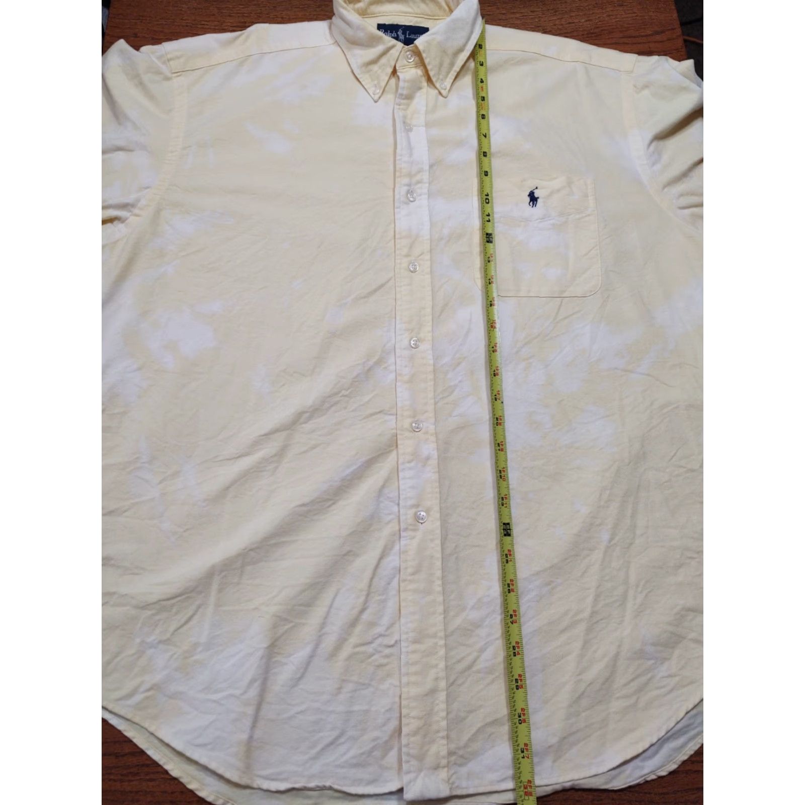 Ralph Lauren VINTAGE Polo Ralph Lauren Shirt Adult L Yellow Acid Wash Button Down Mens Size US L / EU 52-54 / 3 - 8 Thumbnail
