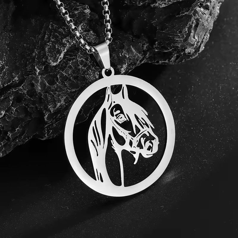 Jewelry Horse Necklace Y2K Gothic Punk Chain Size ONE SIZE - 5 Thumbnail