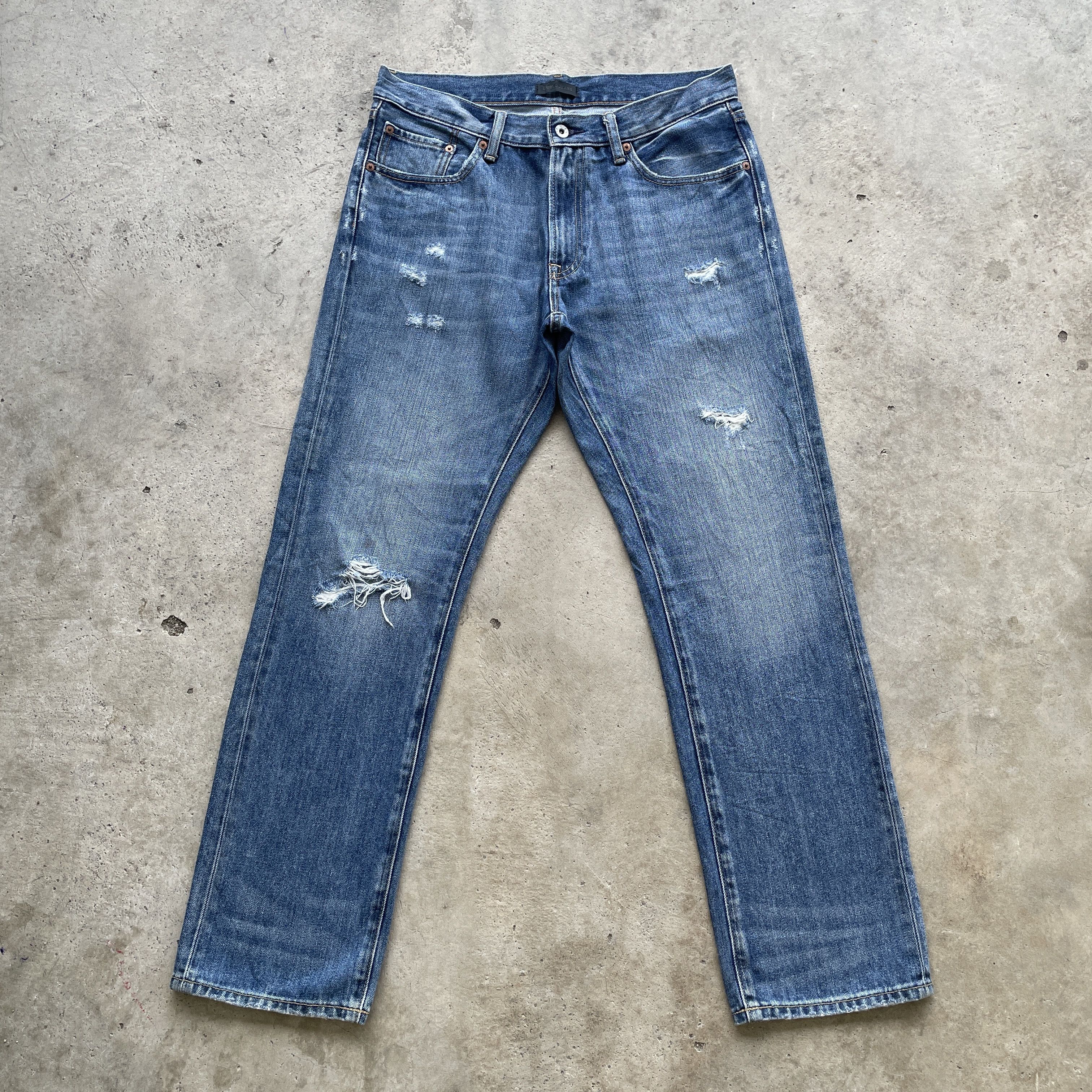 Japanese Brand W33x30 Vintage Japanese Distressed Denim Faded Jeans Pants Size US 33 - 2 Thumbnail