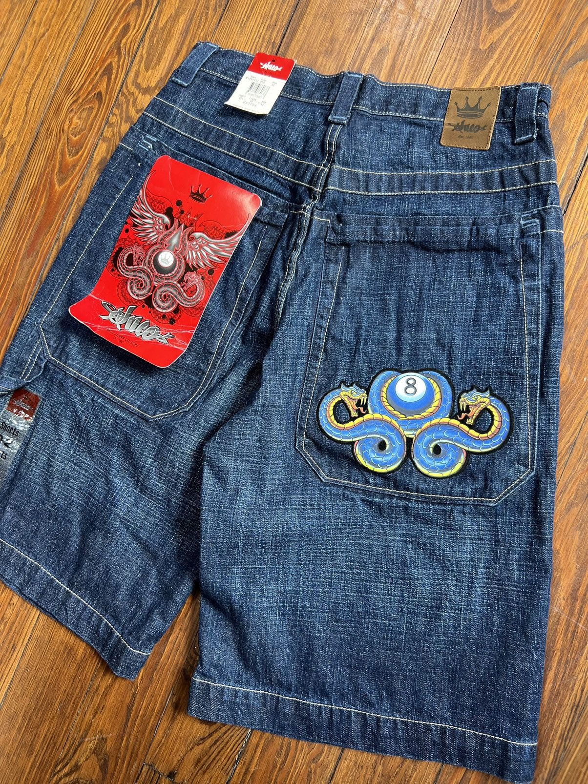 Short Cargo Jnco Vintage Années 90 - Taille 33 Homme - Style Long Jorts Fish - Parfait état