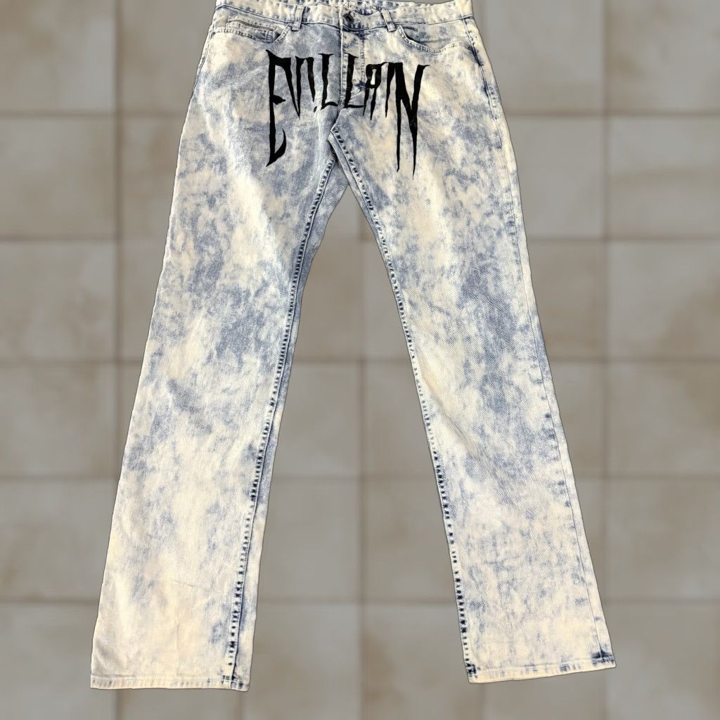 Calvin Klein Calvin Klein Jeans Jeans Mens 36x34 Blue Acid Wash Slim Graphic Denim Streetwear Vintage No Size US 36 / EU 52 - 1 Thumbnail