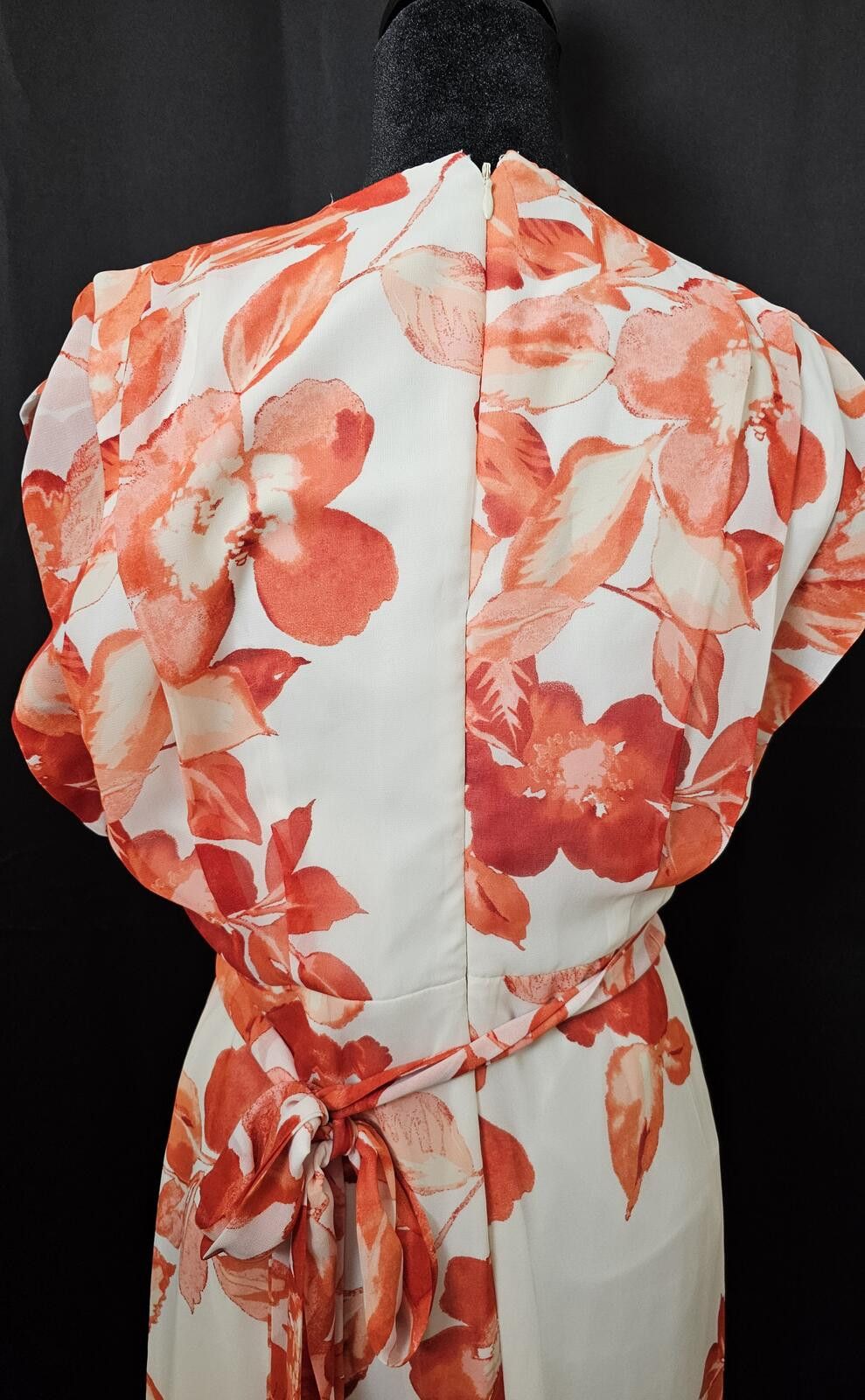 Other Eliza J Dress White & Red Womens Size 6 Floral Size M / US 6-8 / IT 42-44 - 4 Thumbnail
