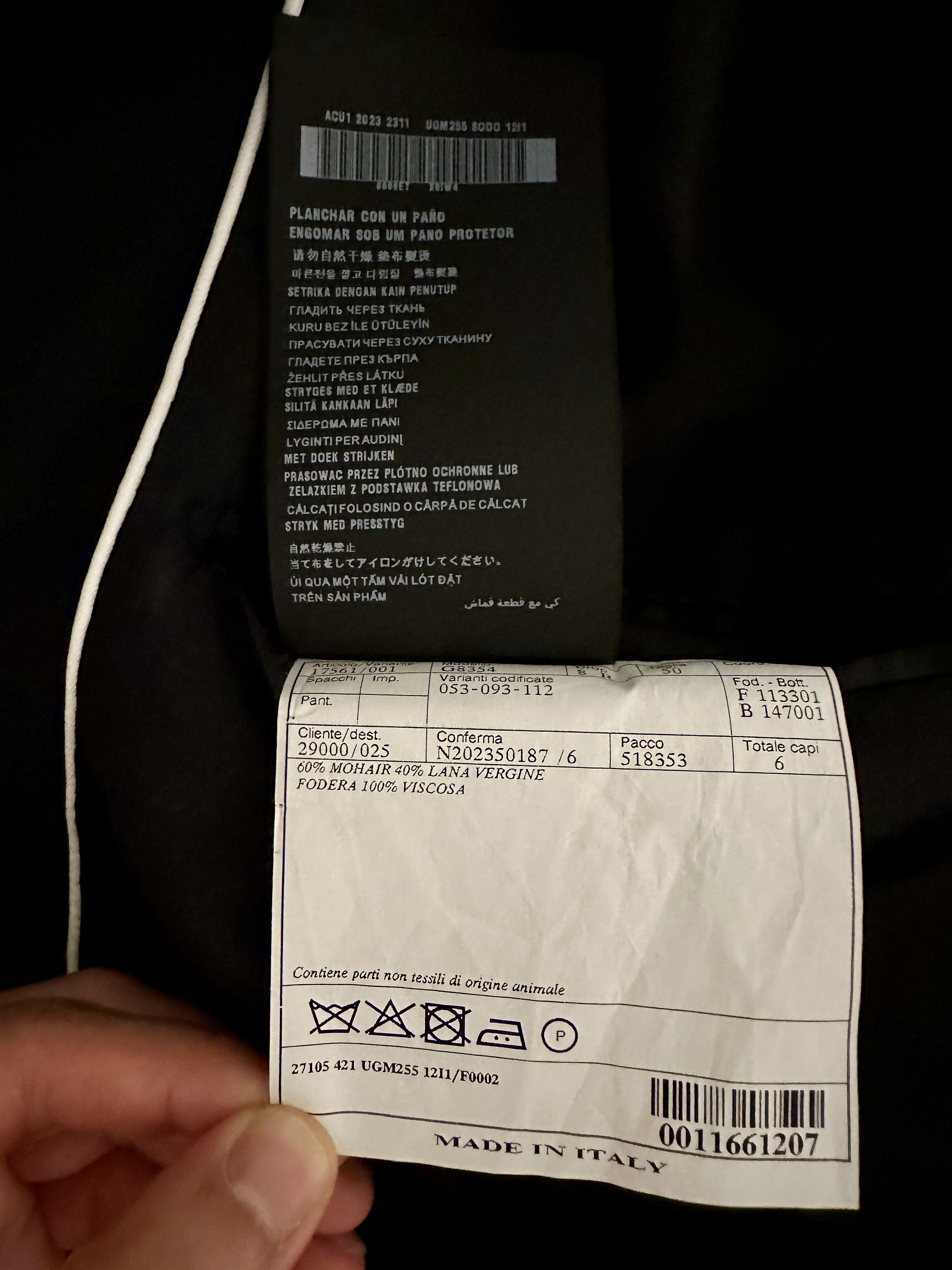 Prada Single-breasted Mohair Wool Collarless Jacket Size 50R - 8 Thumbnail