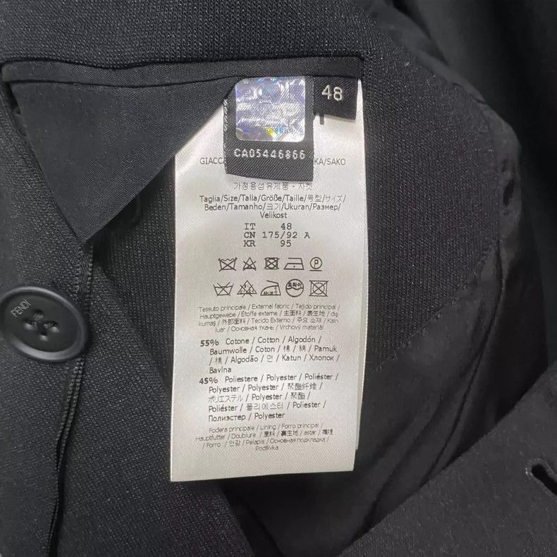 Fendi Fendi Black Logo Suit Jacket Size 48 Size US L / EU 52-54 / 3 - 5 Thumbnail
