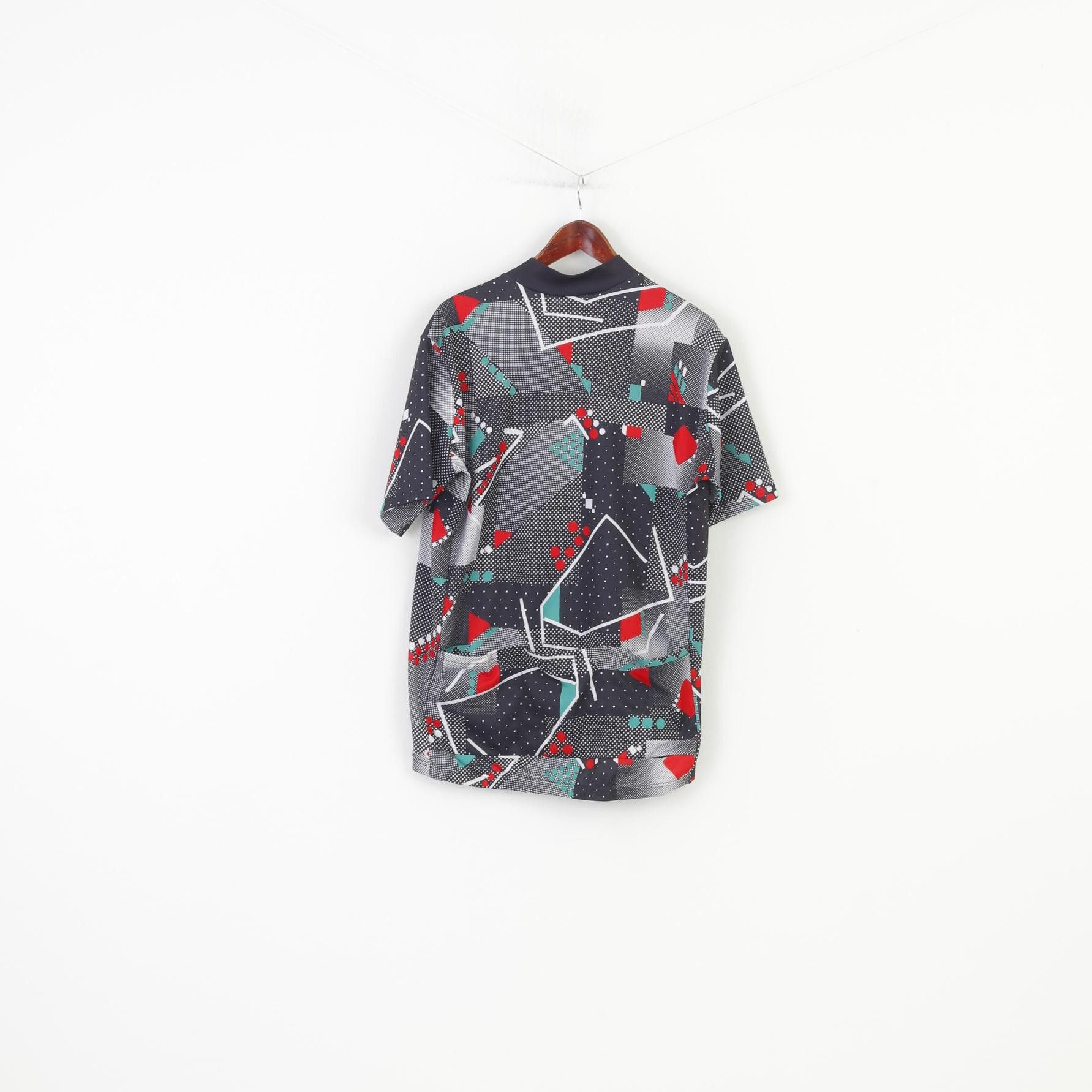 Vintage Vintage Men L Cycling Shirt Black Geometric Print 4133 Size US L / EU 52-54 / 3 - 6 Thumbnail