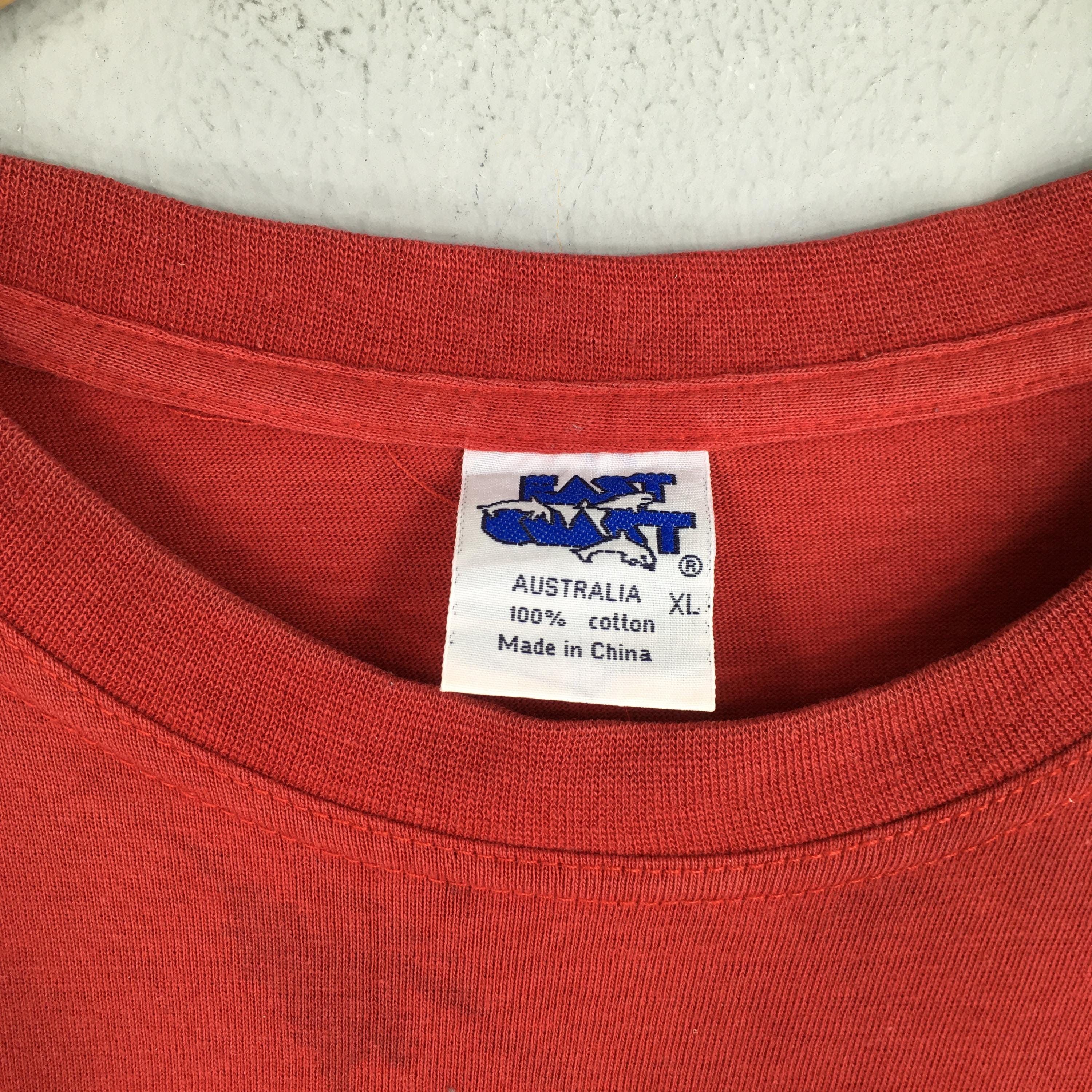 Band Tees Vintage 90s Alice Cooper Brutal Planet Red T shirt XLarge Size US XL / EU 56 / 4 - 4 Thumbnail