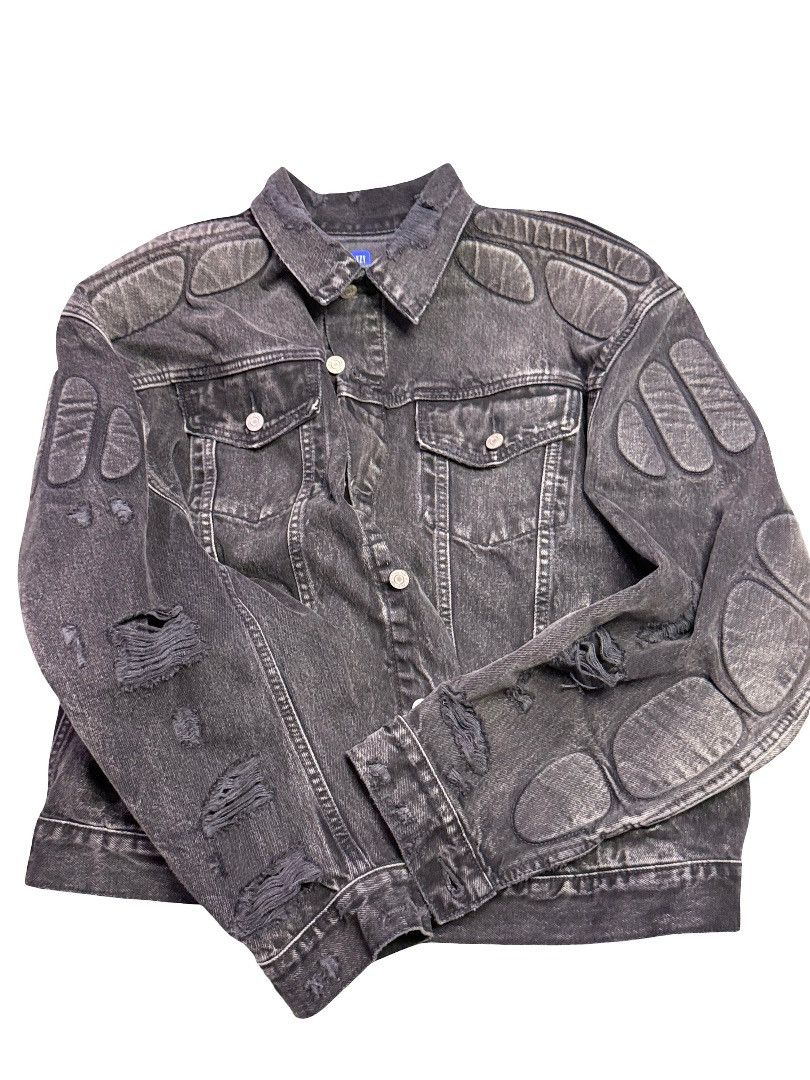 ジャケット・アウター Yeezy gap denim jacket yzy XS grey black Yeezy Gap Balenciaga Padded Denim Jacket XXL Grey Wash | eBay