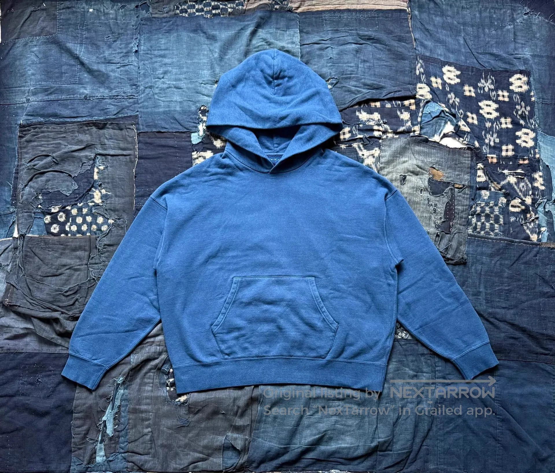 Visvim Blue Hoodie with Front Pocket . Size US M / EU 48-50 / 2 - 1 Thumbnail
