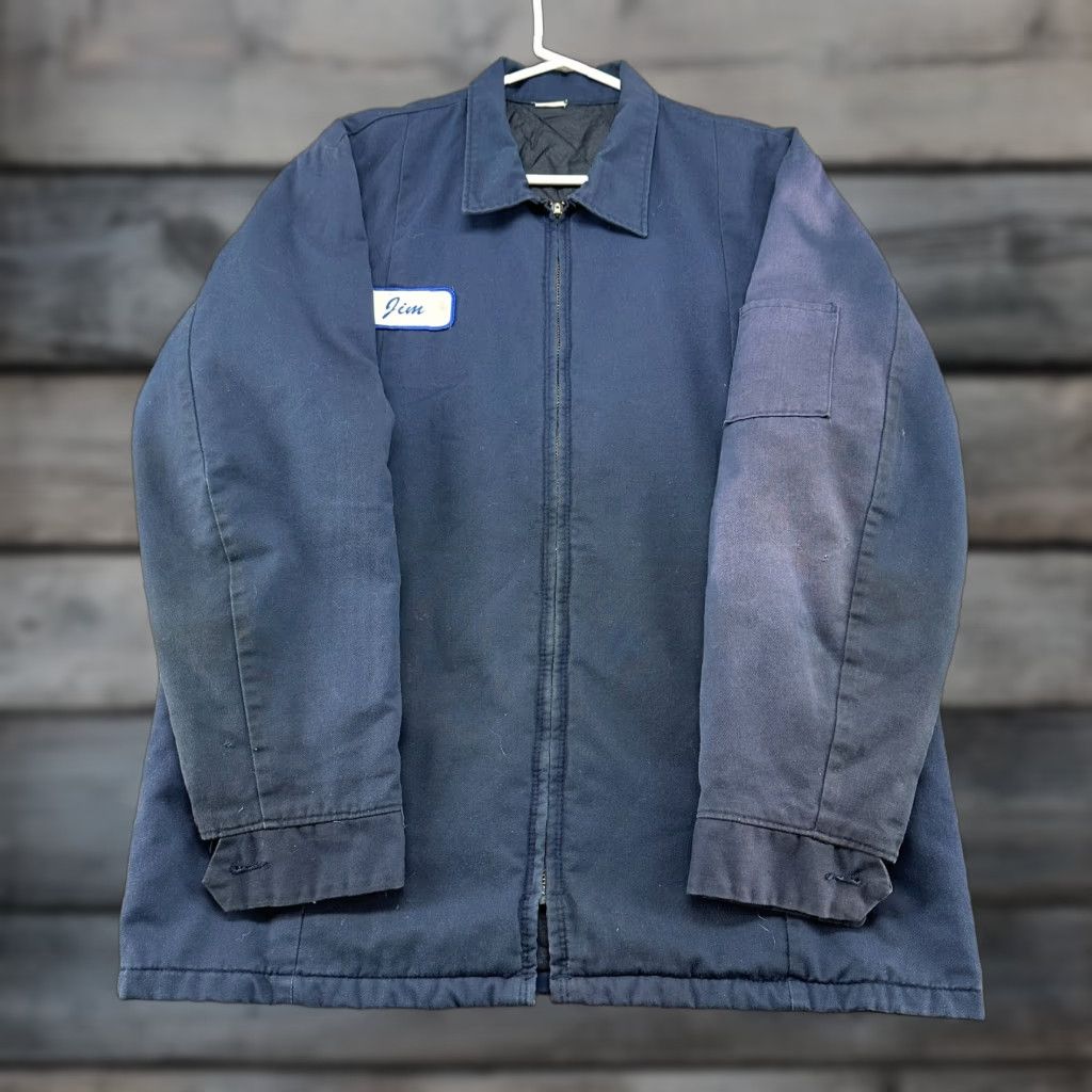 Vintage **VINTAGE 80s MEN'S LARGE BLUE LINED QUILTED JACKET** User: VINTAGE 80s MEN'S LARGE BLUE LINED QUILTED JACKET Size US L / EU 52-54 / 3 - 1 Thumbnail