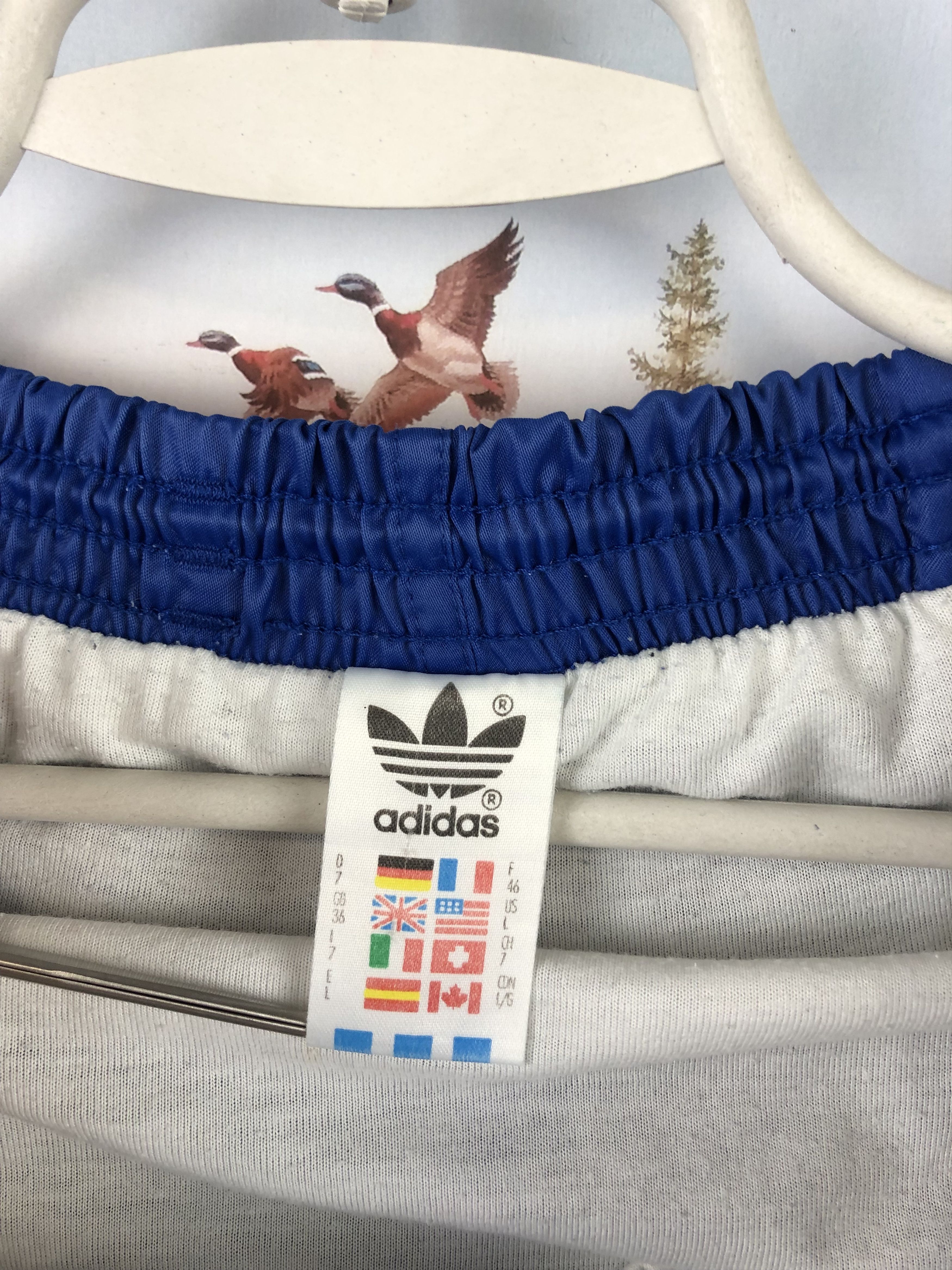 Adidas Vintage France Football Nylon Shorts Rare Soccer Blue Size US 34 / EU 50 - 10 Thumbnail
