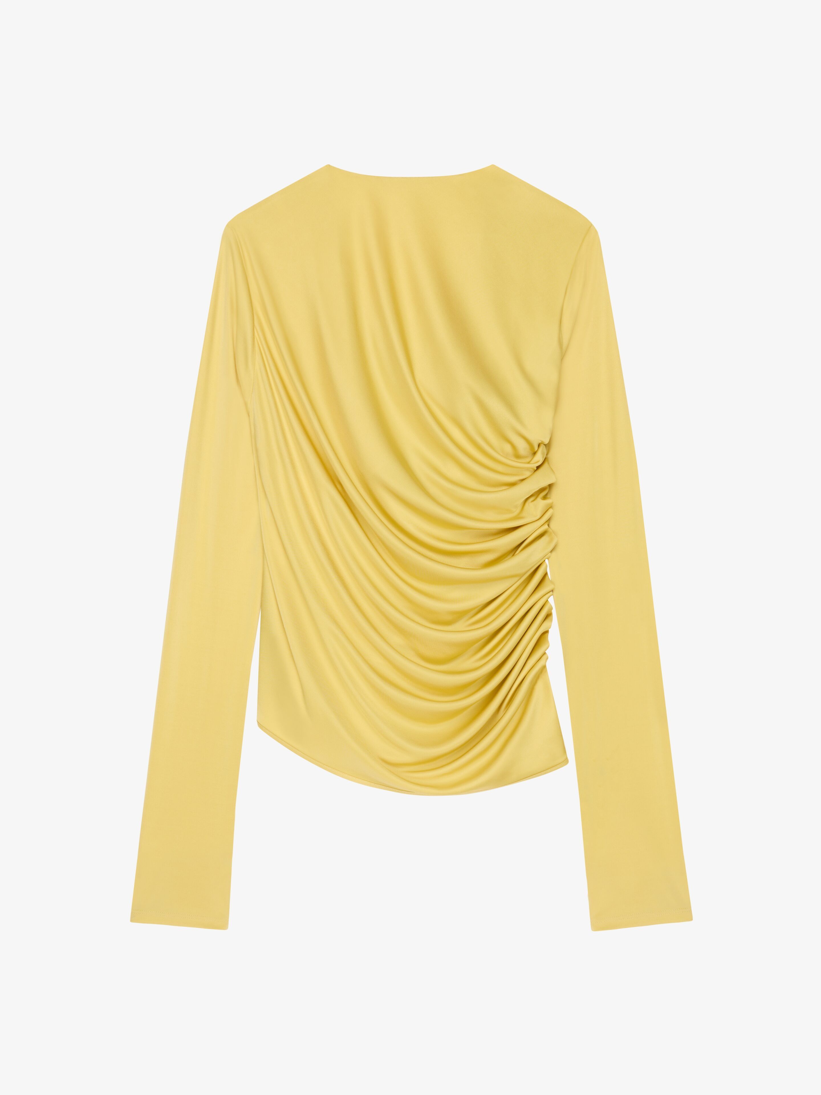 Givenchy o1srvl11e0125 Draped Top In Jersey in Yellow Size L / US 10 / IT 46 - 2 Thumbnail