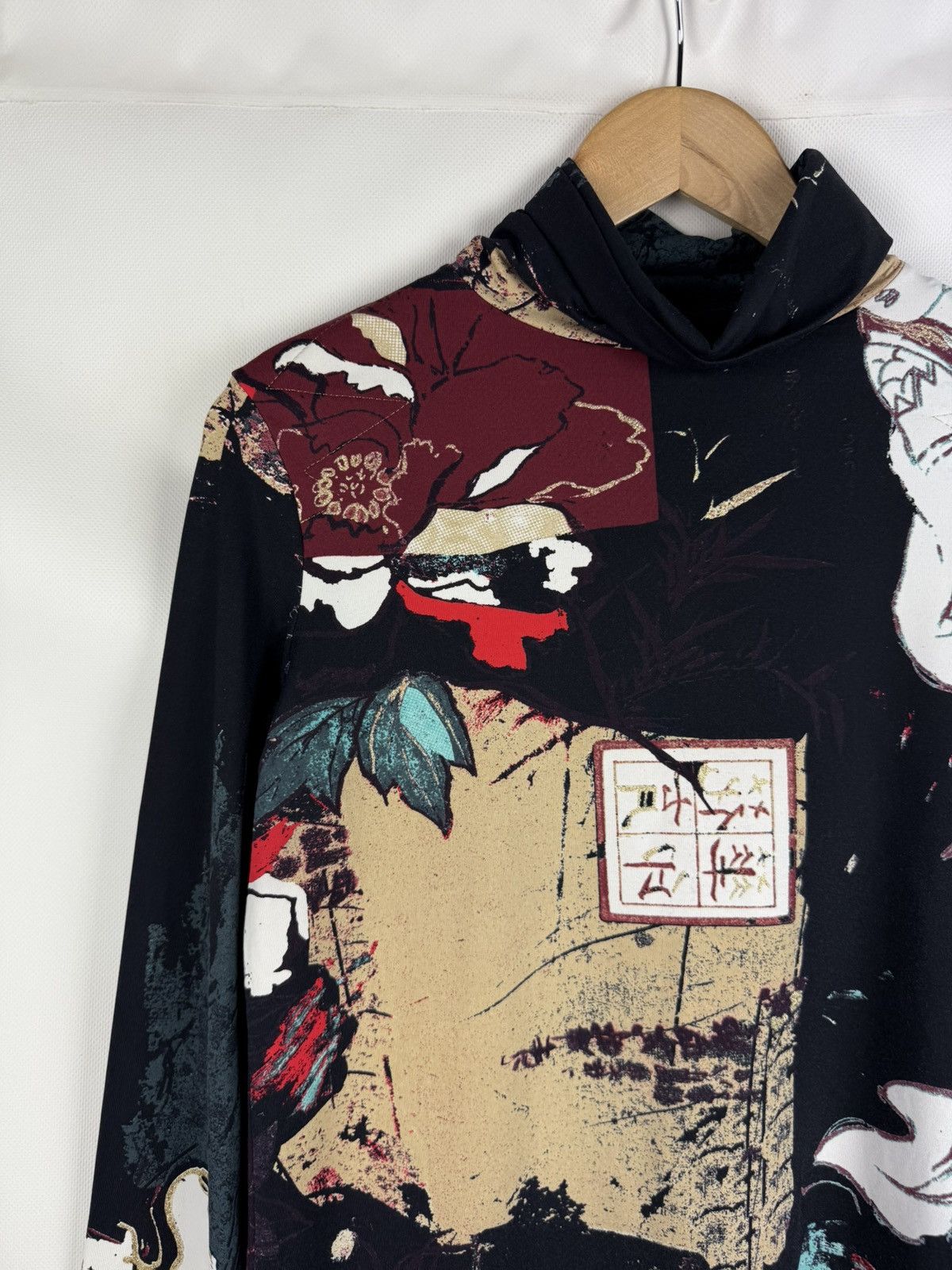Just Cavalli × Roberto Cavalli Roberto Just Cavalli Japanese Pattern Nylon Sweater Tunic Size L / US 10 / IT 46 - 4 Thumbnail