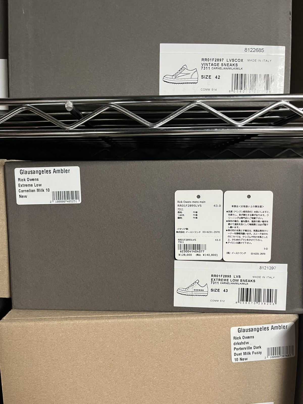 Rick Owens Rick Owens Extreme low carnelian/milk/milk size 10 Size US 10 / EU 43 - 3 Thumbnail
