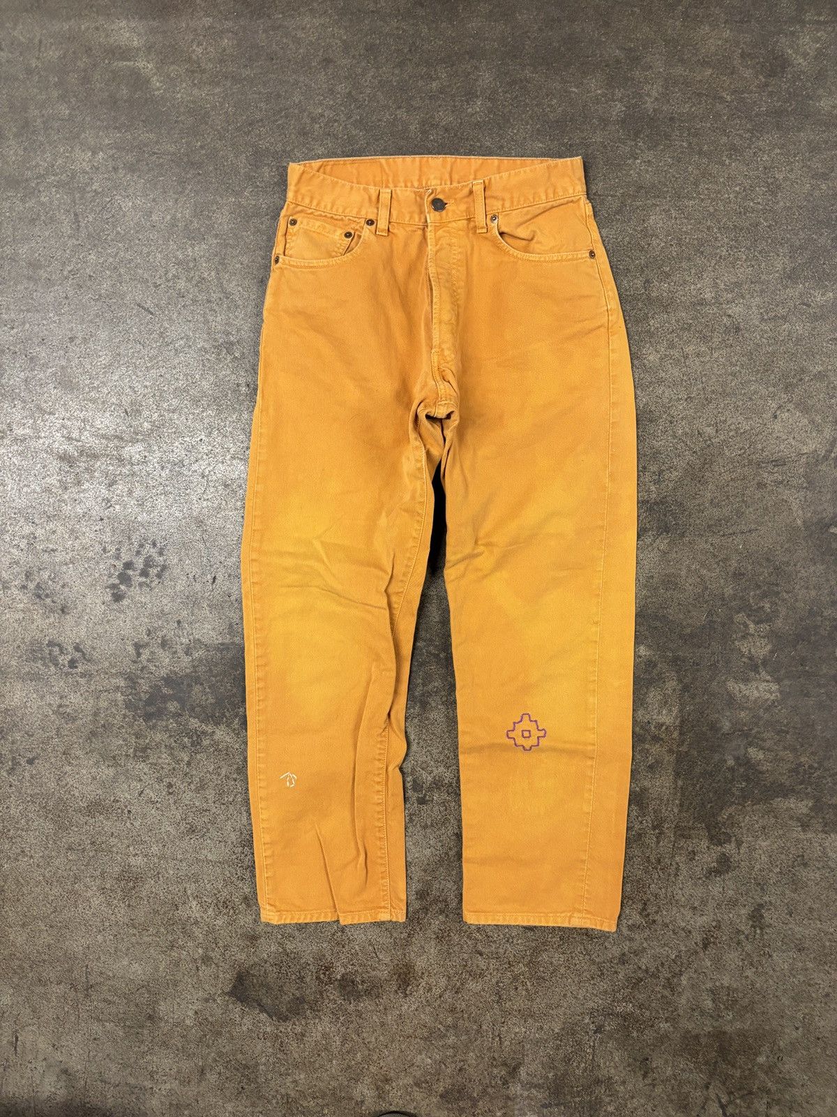 Levi's Levis 517 White Tab Orange Denim Jeans Size US 28 / EU 44 - 1 Thumbnail