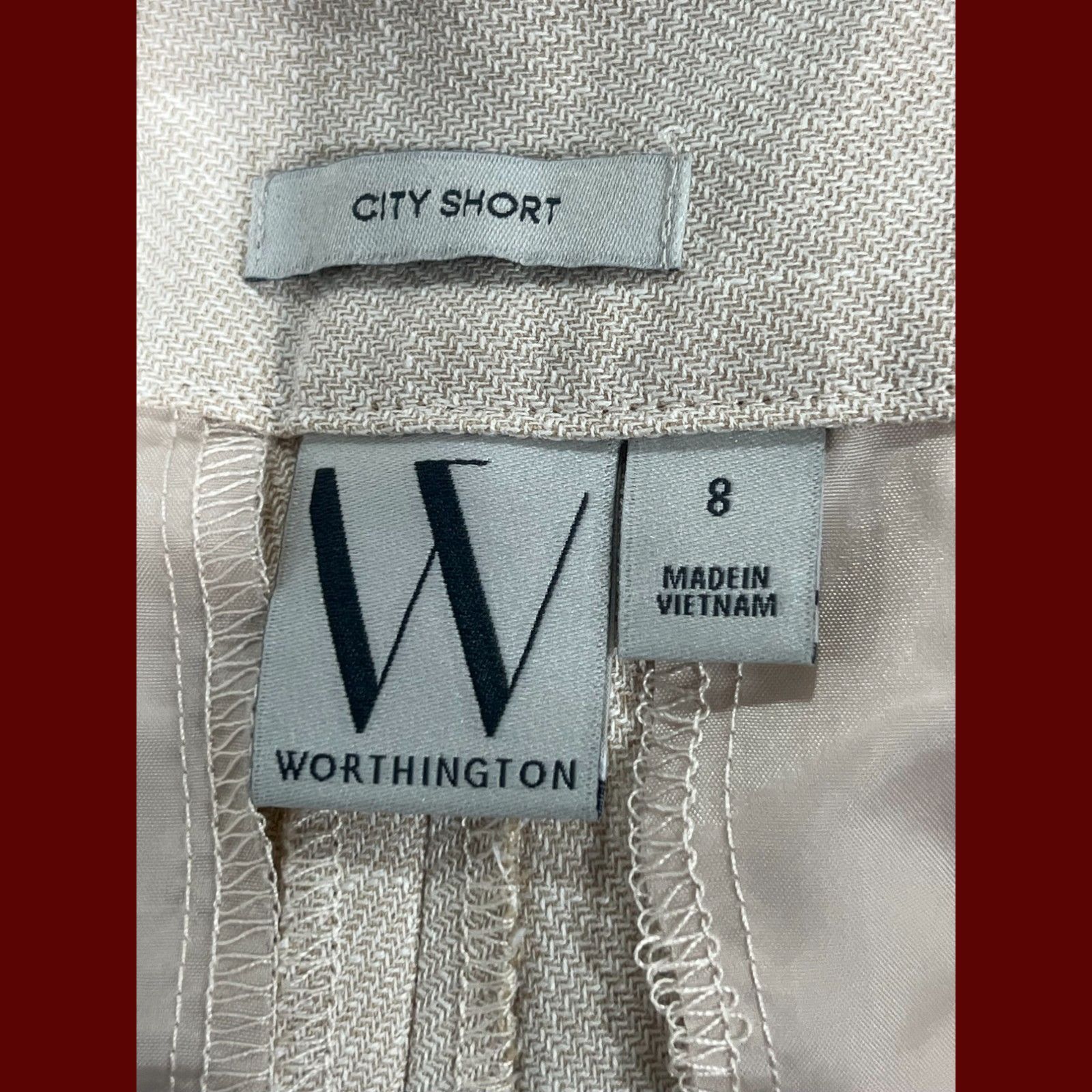 Worthington Worthington - Women's Mid-Rise 8.5" Inseam City Short - Beig Size 30" / US 8 / IT 44 - 10 Thumbnail