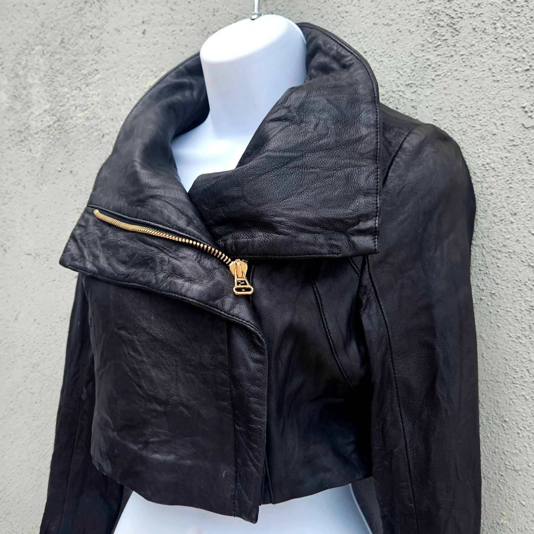 Other Vintage Pegah Anvarian Black Lambskin Leather Cropped Bolero Size S / US 4 / IT 40 - 8 Thumbnail