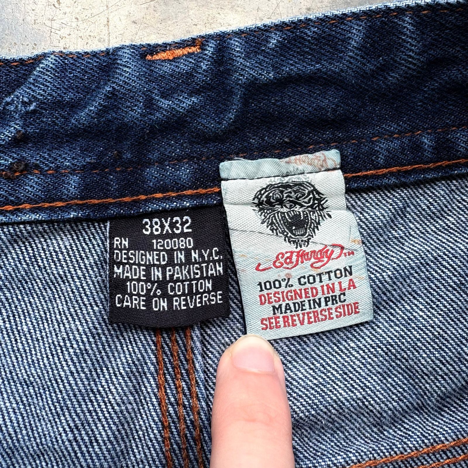 Ed Hardy × Vintage Crazy Vintage JNCO Style Ed hardy Carpenter Jeans Size US 38 / EU 54 - 5 Thumbnail