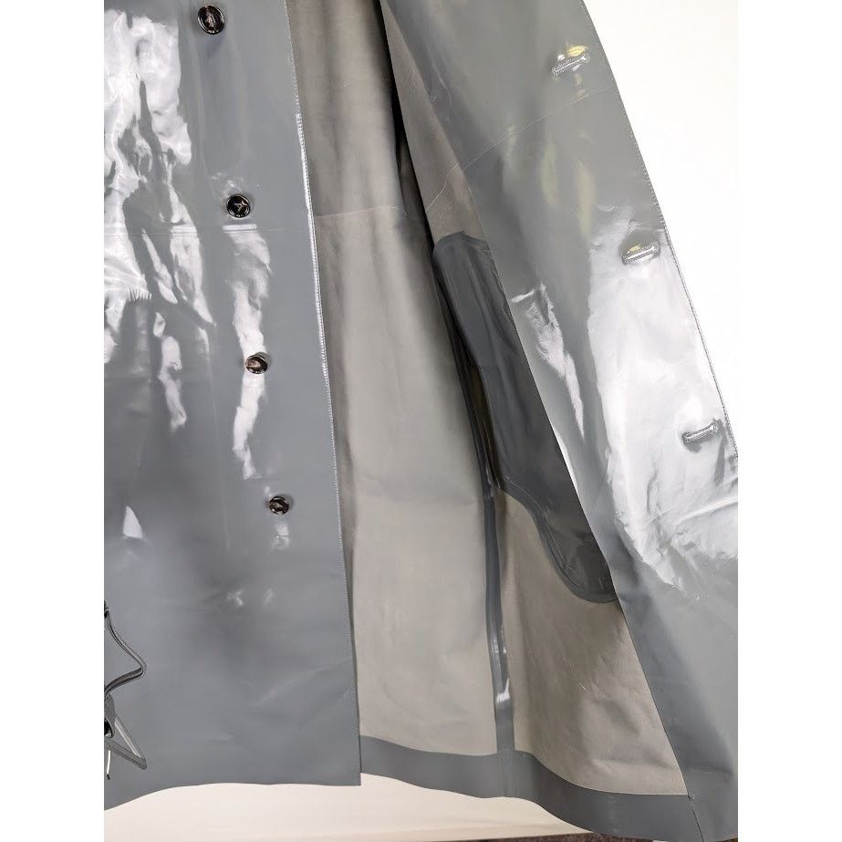 Bottega Veneta o1rshd1 High Shine Leather Calf Coat in Black-Graphite Size XS / US 0-2 / IT 36-38 - 13 Thumbnail