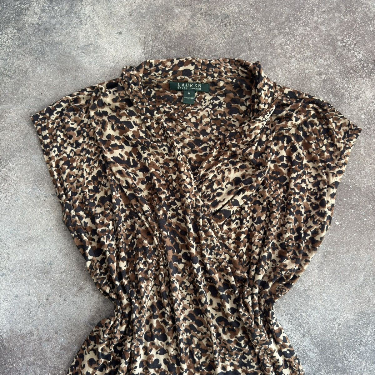 RRL Ralph Lauren × Ralph Lauren × Vintage Lauren Ralph Lauren Vintage Leopard Printed Boho Blouse Size M / US 6-8 / IT 42-44 - 2 Thumbnail