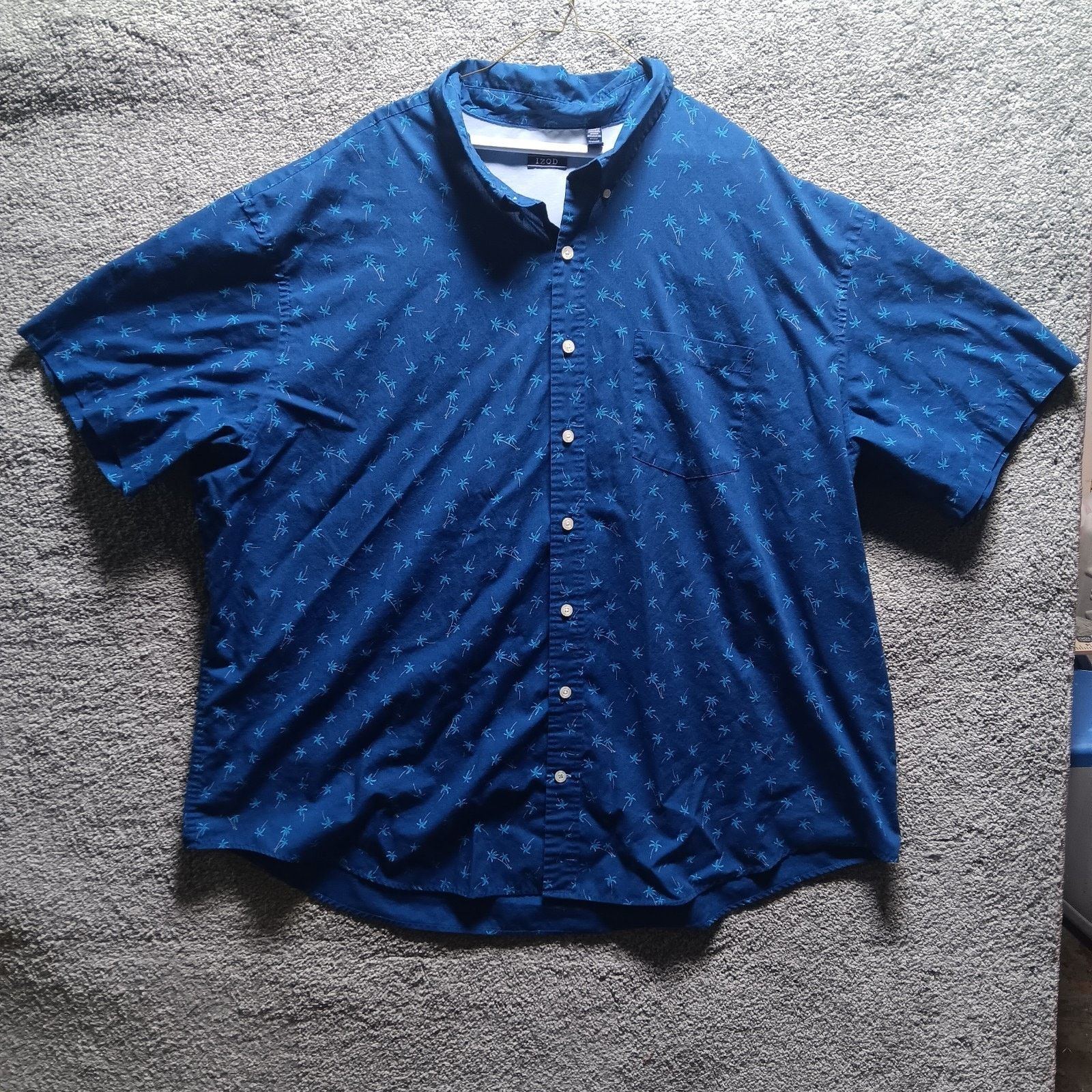 Izod Izod Hawaiian Shirt Mens 4xl Blue Palm Tree Print Size US XXL / EU 58 / 5 - 1 Thumbnail