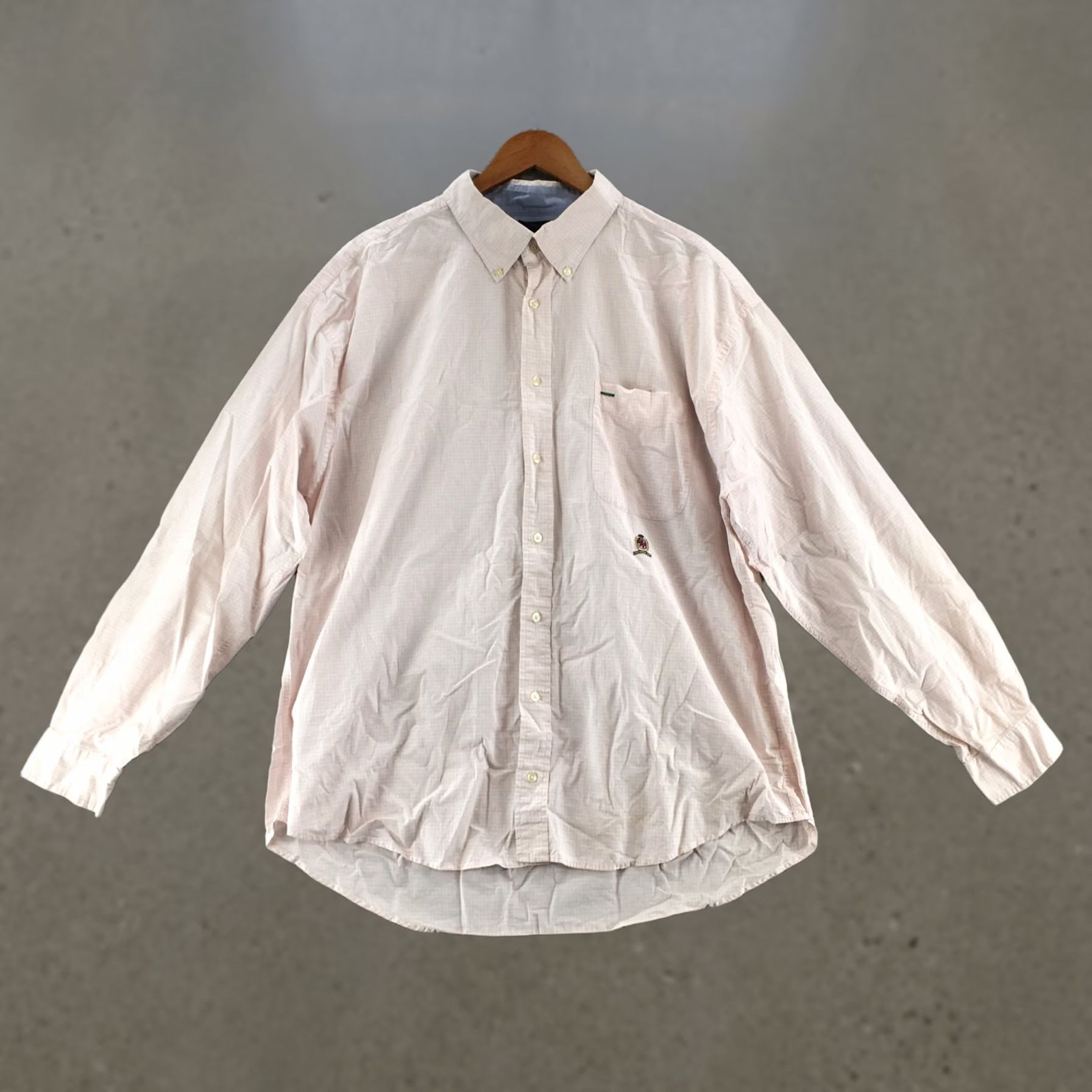 Tommy Hilfiger Tommy Hilfiger Shirt Mens Xxl Pink Cotton Long Sleeve Gingham Collar Button Down Size US XXL / EU 58 / 5 - 1 Thumbnail