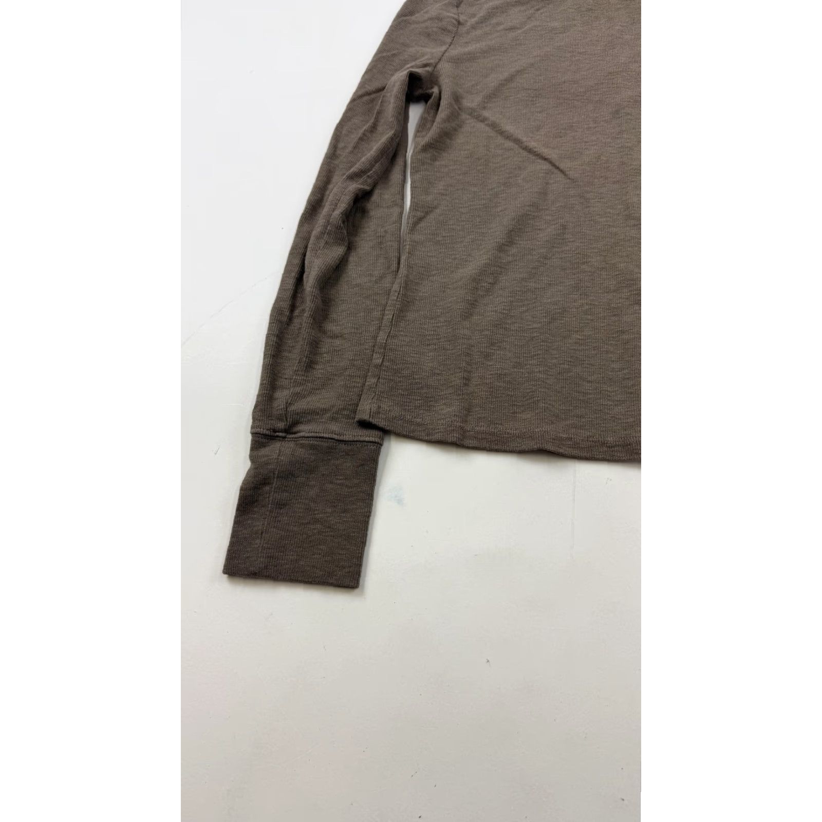 Gap Gap Shirt Womens Small Brown Ribbed Long Sleeve Mock Neck Basic Tee Top Size S / US 4 / IT 40 - 3 Thumbnail