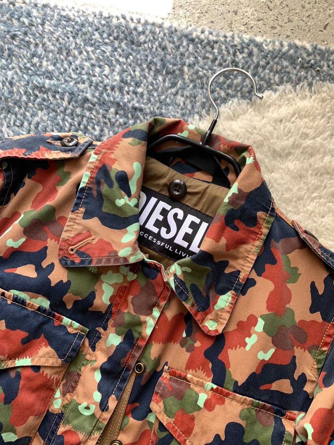 Diesel Diesel Camouflage G-CLAUDIA-CMF Utility Military Jacket Size XS / US 0-2 / IT 36-38 - 12 Thumbnail