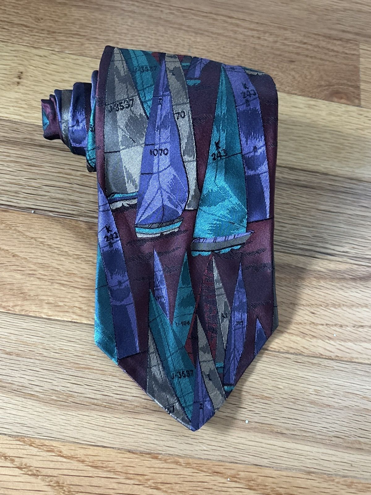 Polo Ralph Lauren Polo Ralph Lauren Vintage Silk Sailing Sail Boat Dress Tie Size ONE SIZE - 2 Thumbnail