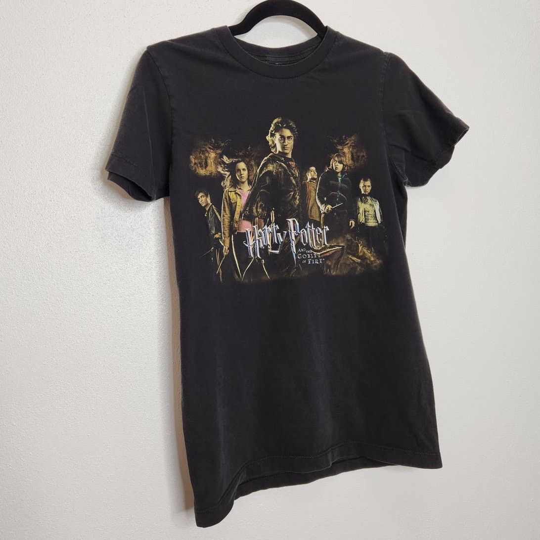 Vintage Vintage y2K Harry Potter Goblet Fire Promo Black Shirt Movie Size S / US 4 / IT 40 - 2 Thumbnail