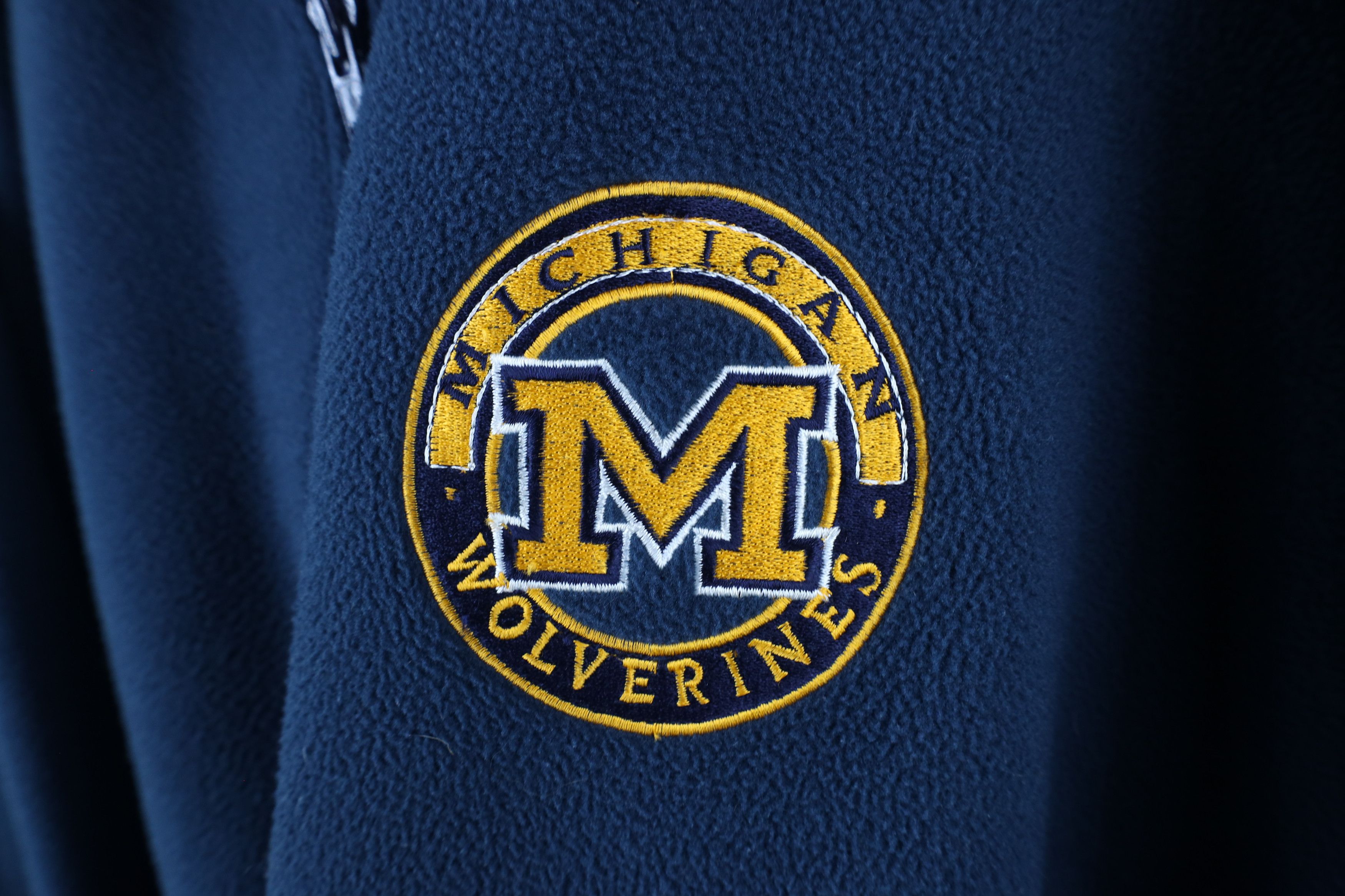 Vintage Vintage 90s University of Michigan Half Zip Fleece Sweater Size US L / EU 52-54 / 3 - 4 Thumbnail