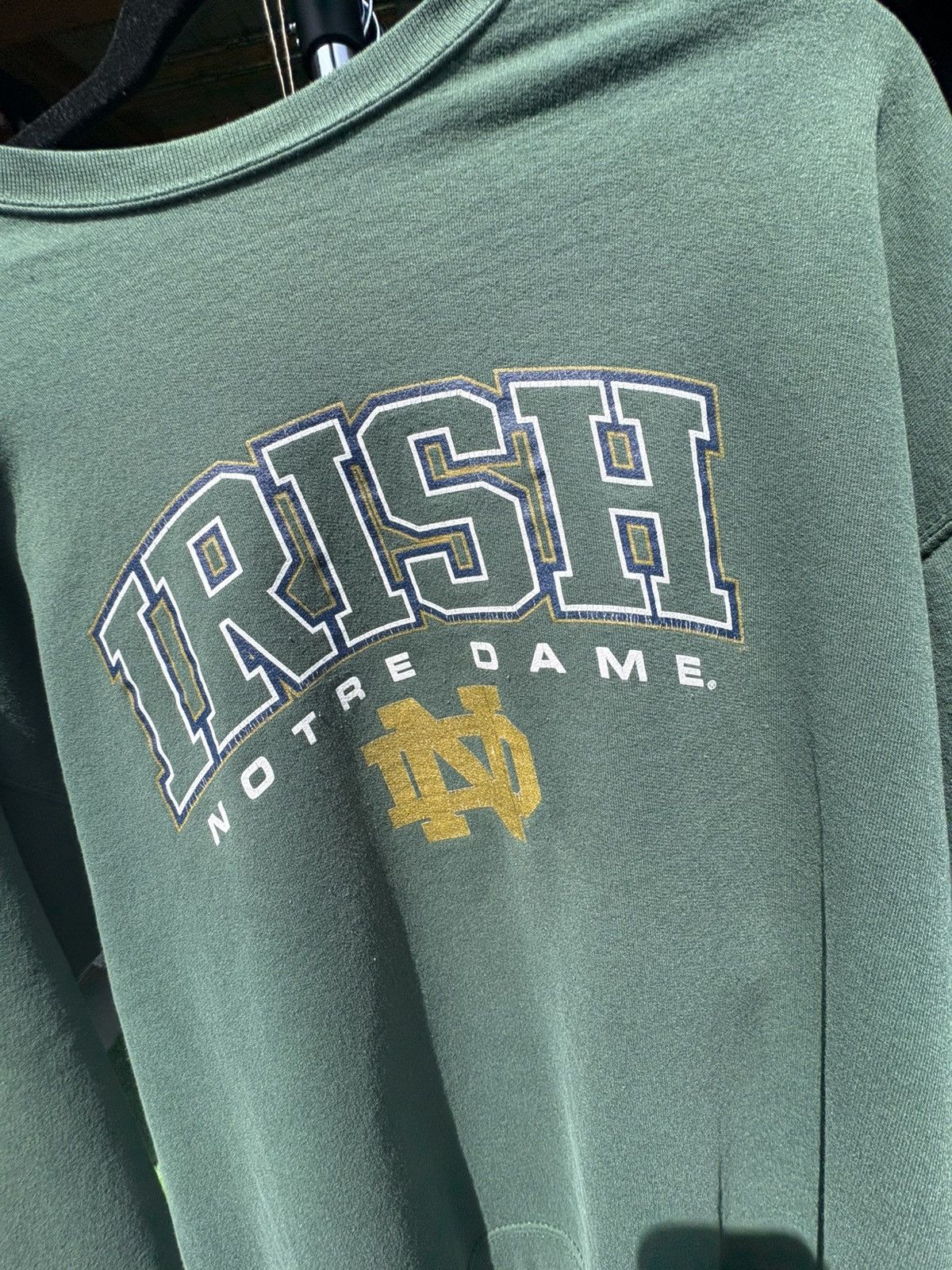 NCAA × Vintage Vintage 1990s Notre Dame Irish Crewneck Sweatshirt Size US XL / EU 56 / 4 - 2 Thumbnail