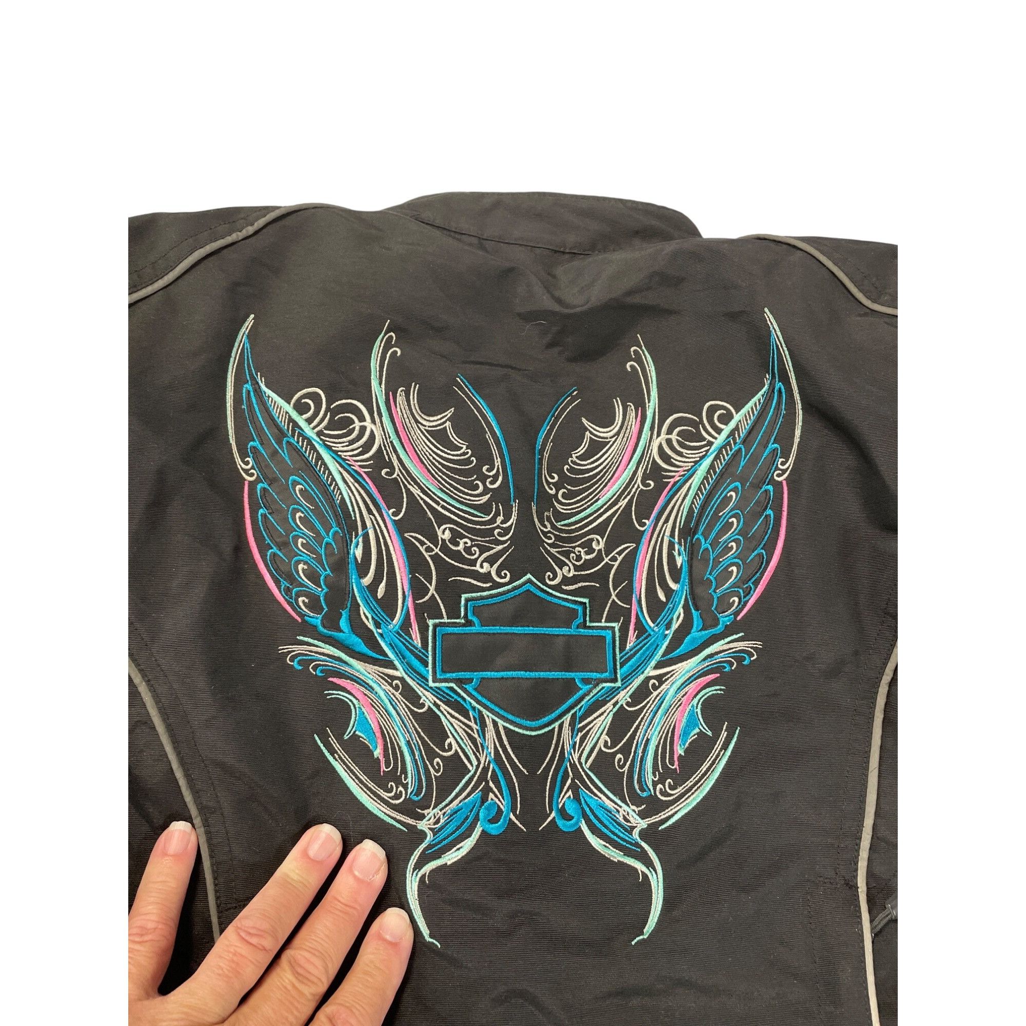 Harley Davidson Harley-Davidson Womens Black Riding Embroided poly blend Log Size XL / US 12-14 / IT 48-50 - 8 Thumbnail