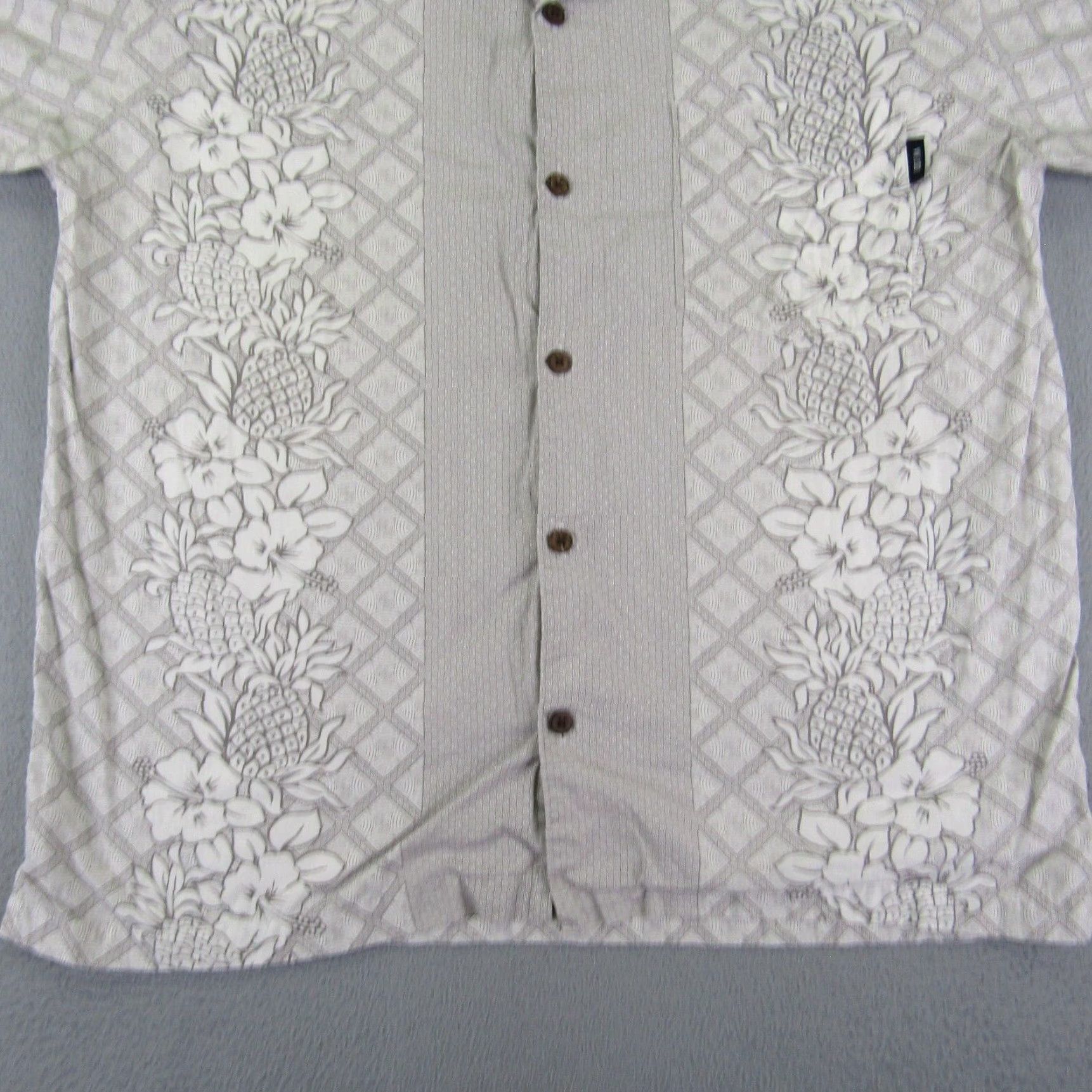 Gotcha VINTAGE Gotcha Hawaiian Shirt Mens Medium Gray Cotton Short Sleeve Button-Up 90s Beach Outdoor Size US M / EU 48-50 / 2 - 5 Thumbnail