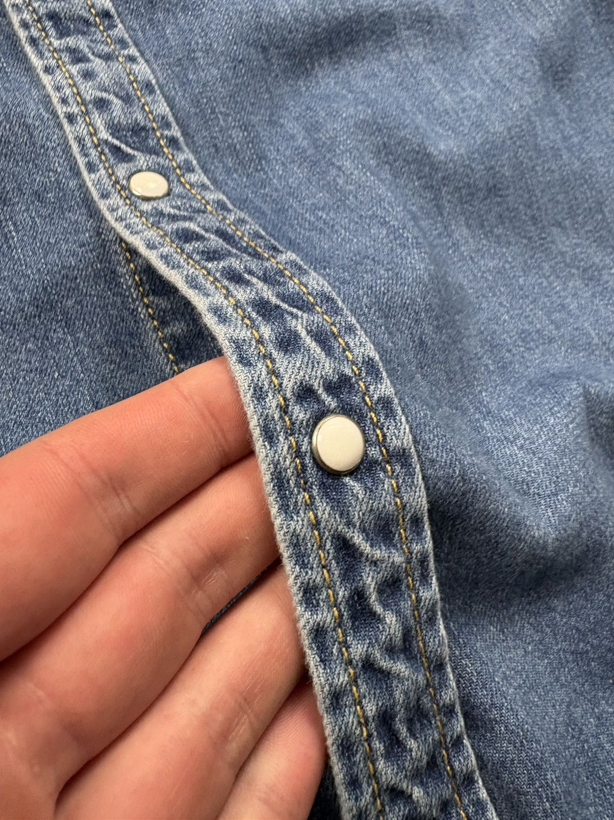 Evisu EVISU Vintage Big Logo Osaka Japan Streetwear Denim Shirt Size US S / EU 44-46 / 1 - 15 Thumbnail