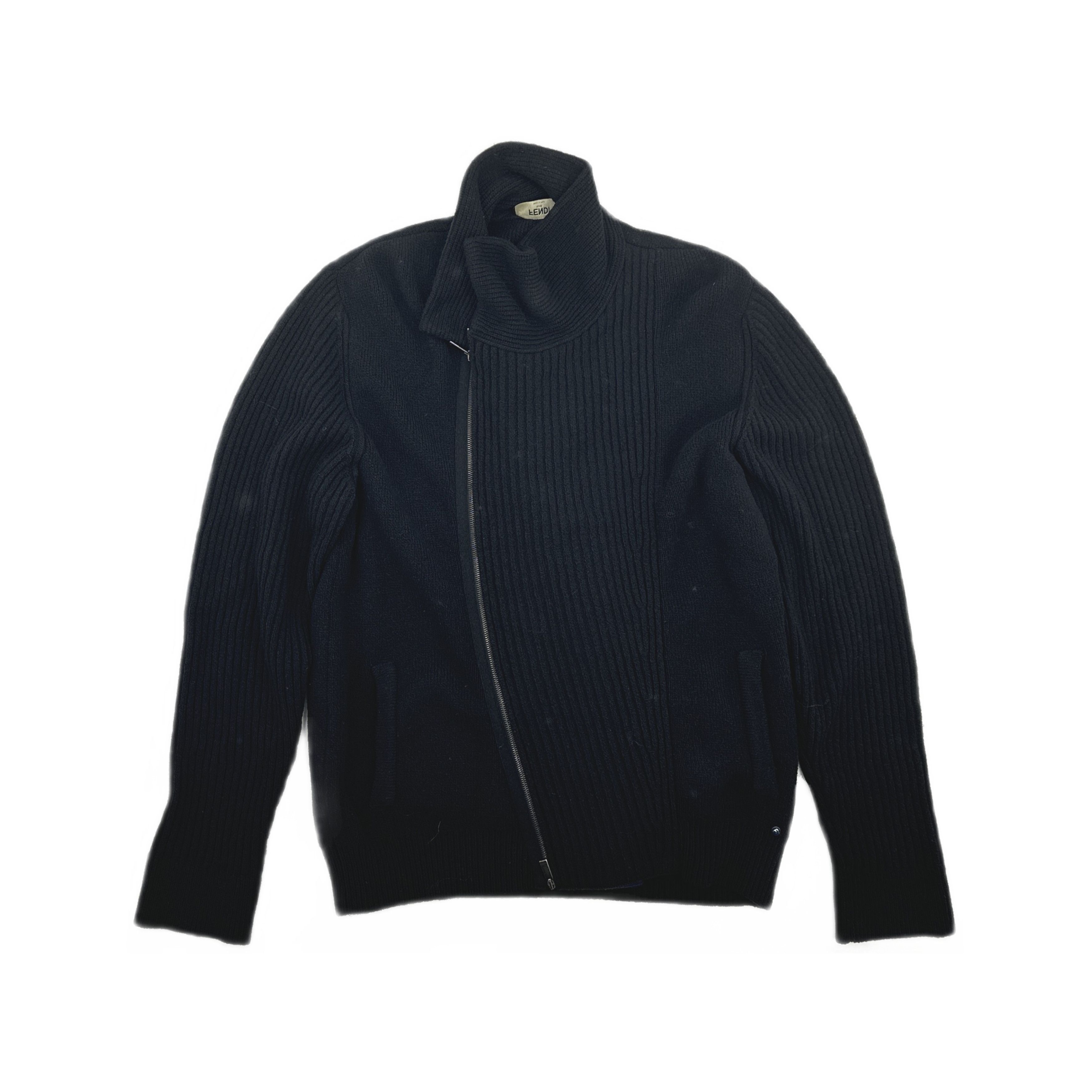 Fendi Fendi Ribbed Knit Zip Cardigan Size 54 | Grailed