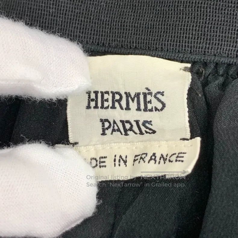 Hermes Hermes Black lock print full-printed mulberry silk casual Size 42" / US 20 - 6 Thumbnail