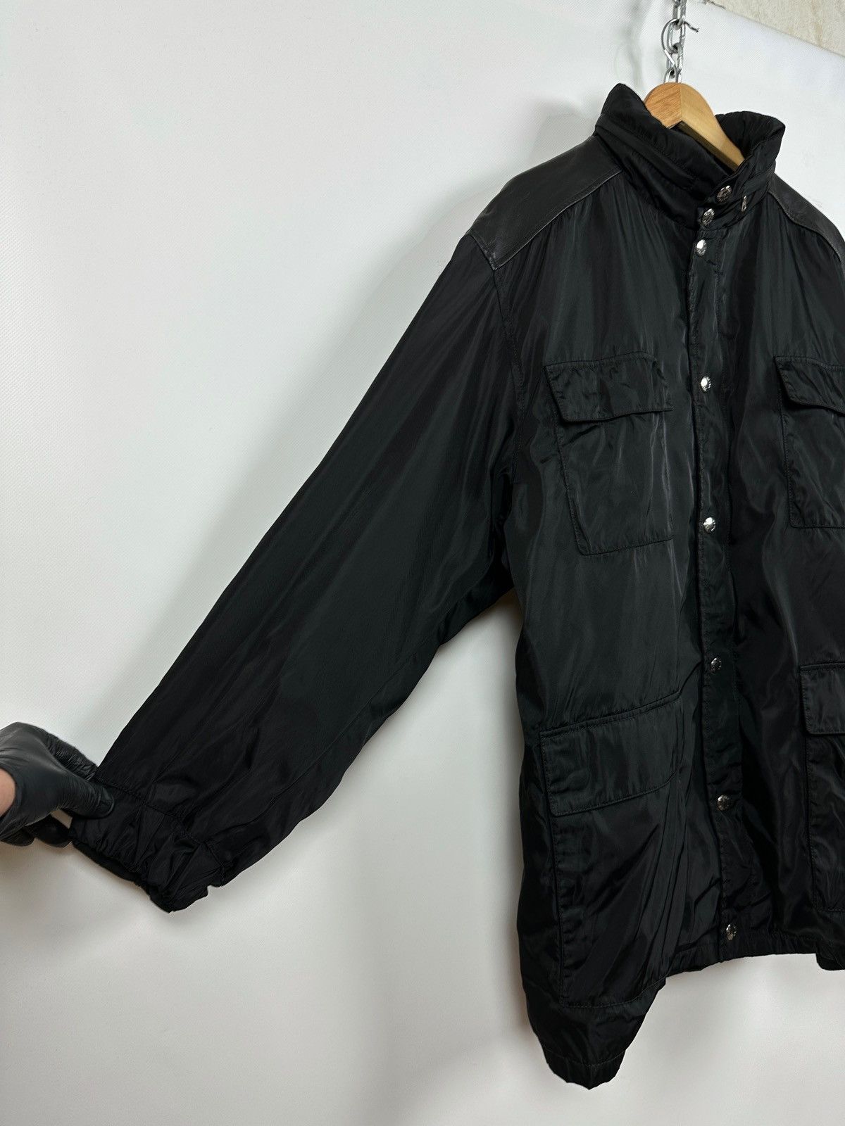 Prada Vintage Prada Nylon / Leather Jacket Coat + Lining Size US XL / EU 56 / 4 - 10 Thumbnail