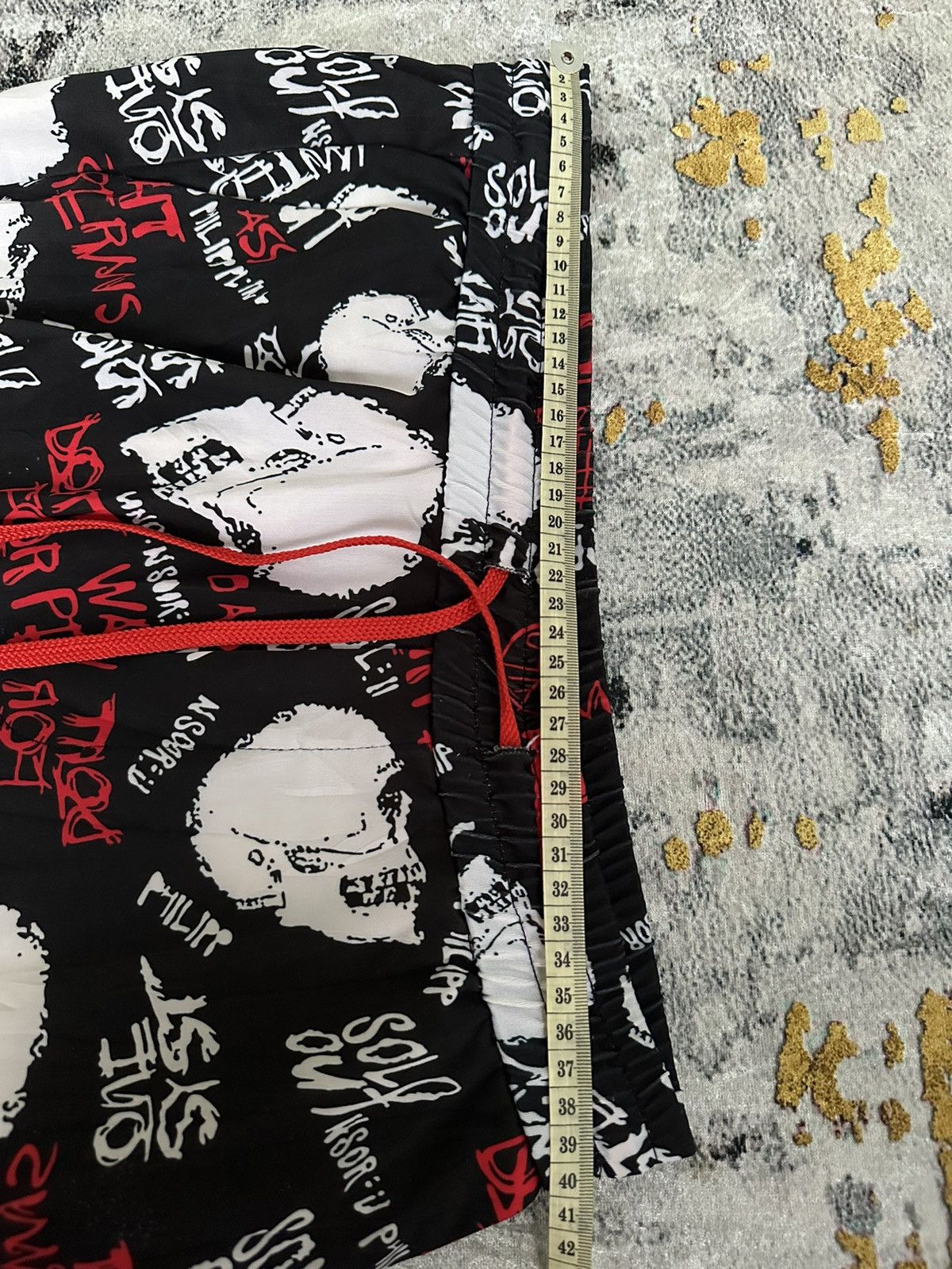 14th Addiction CRAZY FASHION SKULL LIKE MADPUNKS PANTS IF6WAS9 PUNK STYLE Size US 33 - 9 Thumbnail