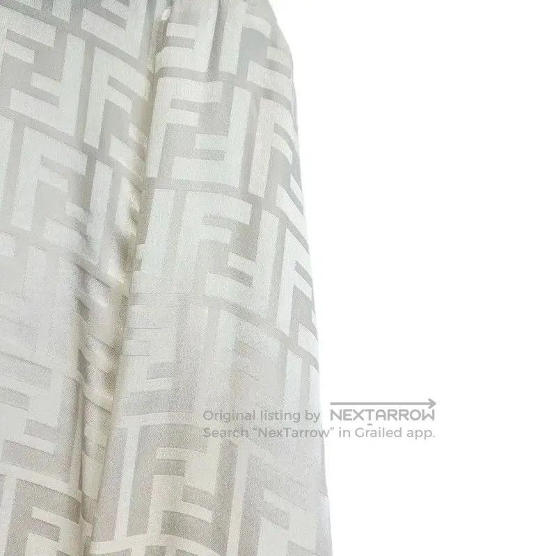 Fendi Fendi Women's Silk Long Sleeve Shirt in White . Size L / US 10 / IT 46 - 3 Thumbnail