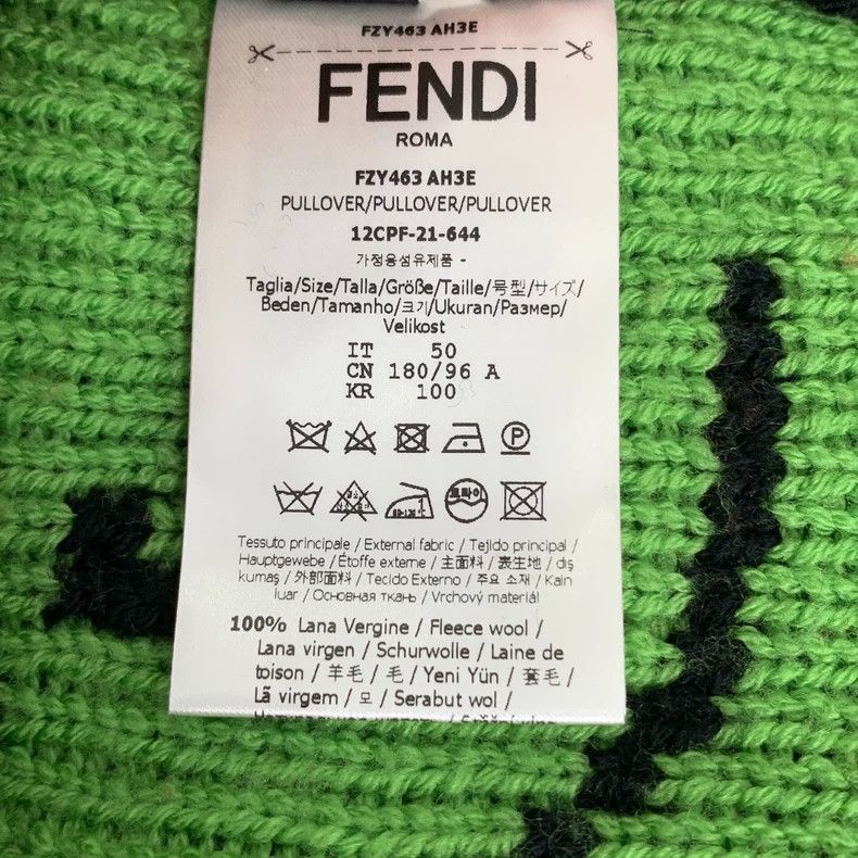 Fendi Fendi Black Logo Wool Long Sleeve Sweater Size US L / EU 52-54 / 3 - 7 Thumbnail