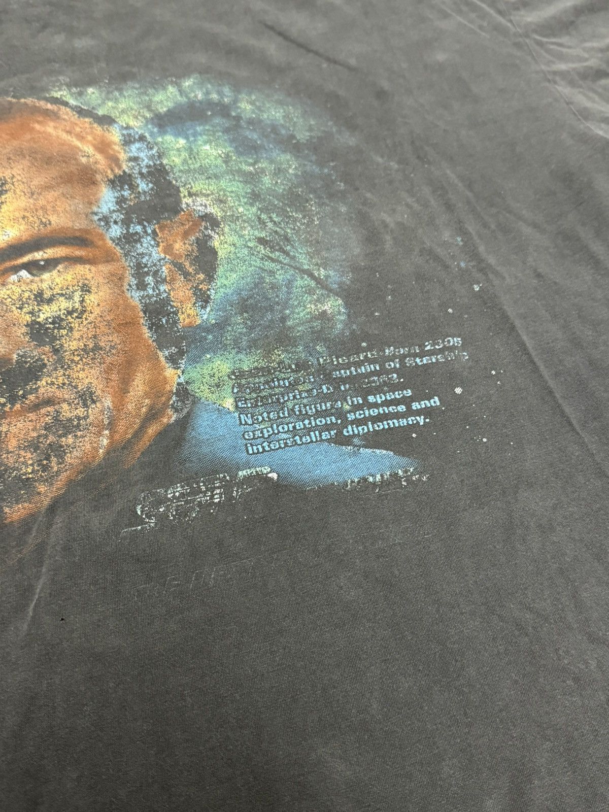 Band Tees Star Trek vinatge tee Jean Luc Picard Thrashed Faded Shirt Size US L / EU 52-54 / 3 - 8 Thumbnail