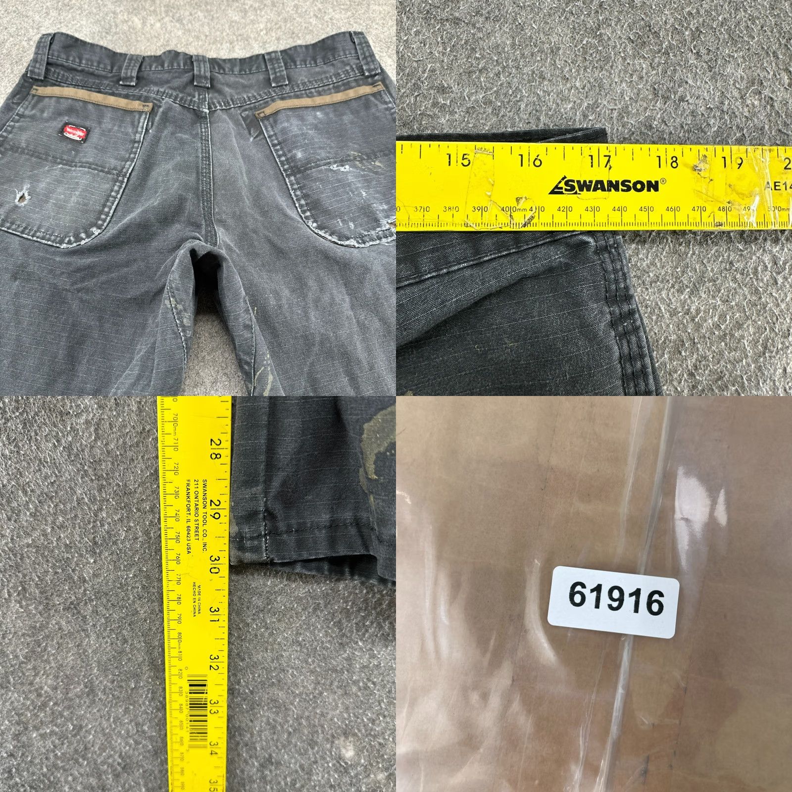 Wrangler Wrangler Pants Mens 34x30 Black Cargo Carpenter Workwear Cotton Distressed Y2K Cargo Straight 90s Mens Size US 34 / EU 50 - 11 Thumbnail