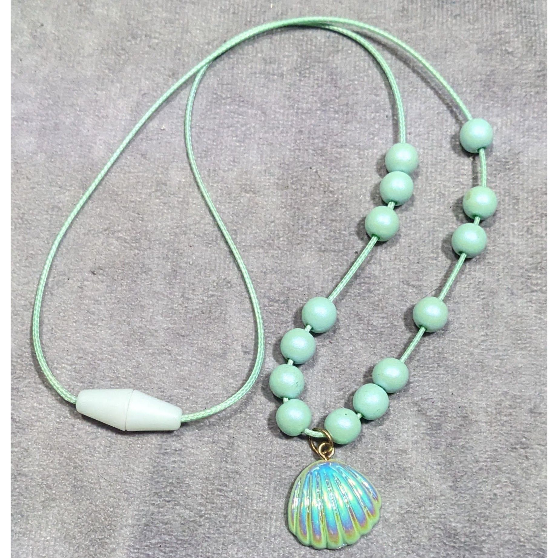 Other Mermaidcore Iridescent Blue Beaded Pendant Necklace Size ONE SIZE - 6 Thumbnail