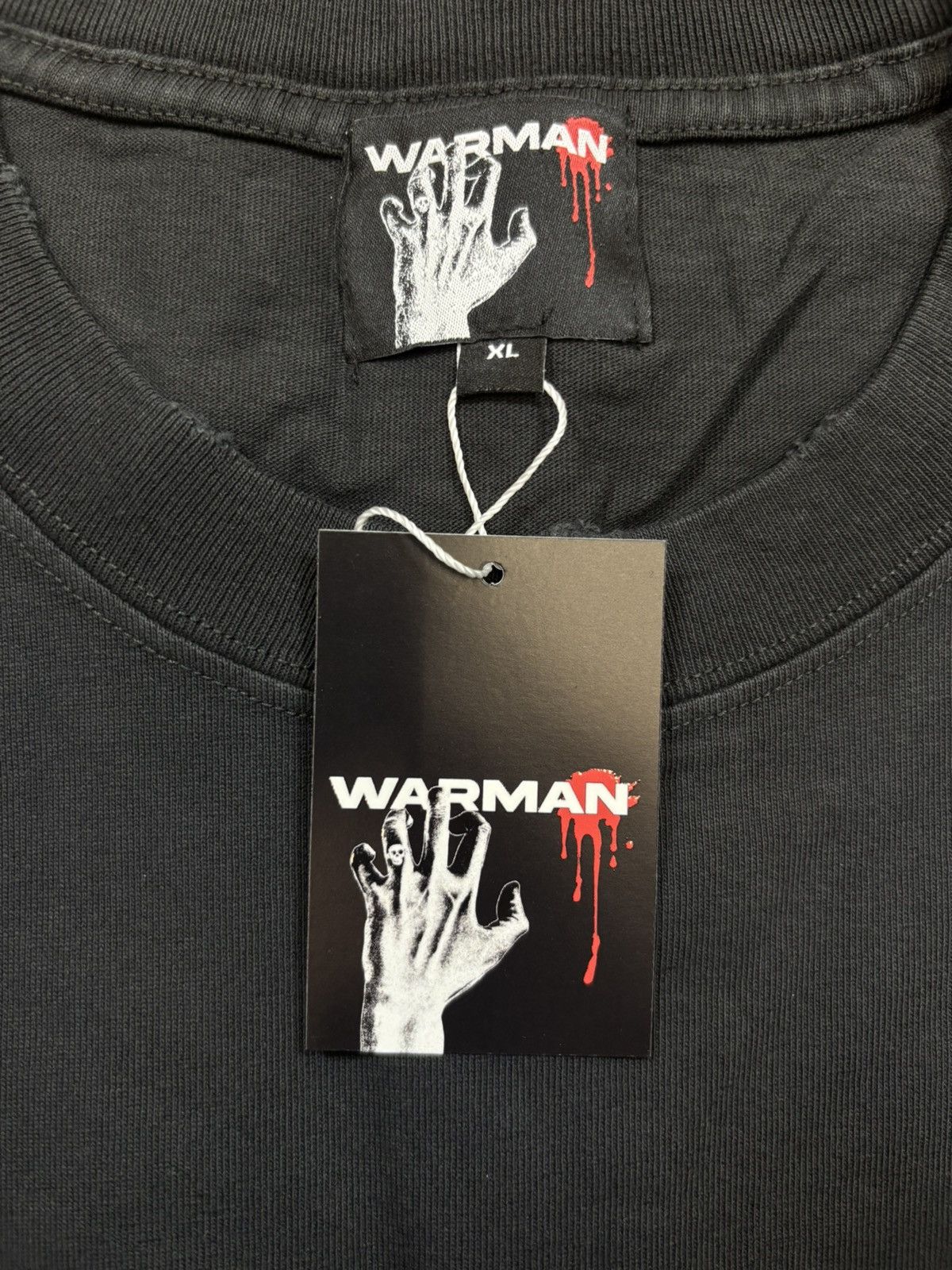 Vintage WARMAN I SEE THE LIGHT GRAPHIC TEE, Washed Black Size US XL / EU 56 / 4 - 12 Thumbnail