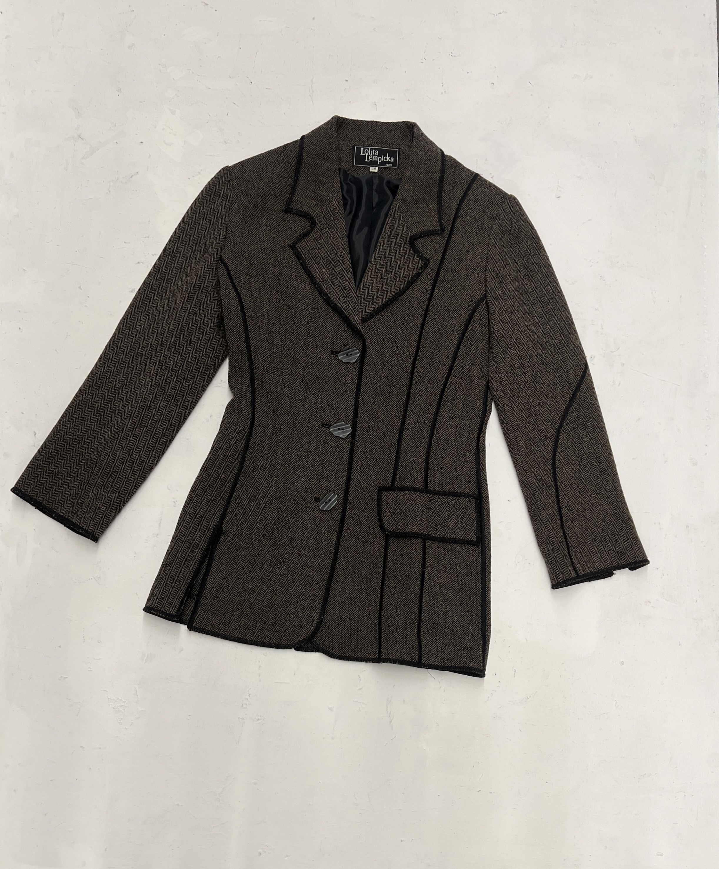 Other Lolita Lempicka Paris Herringbone Blazer Size S / US 4 / IT 40 - 1 Thumbnail