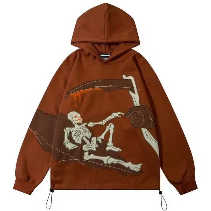 Japanese Brand Skeleton Hoodie, Halloween couple costume Size US L / EU 52-54 / 3 - 1 Thumbnail
