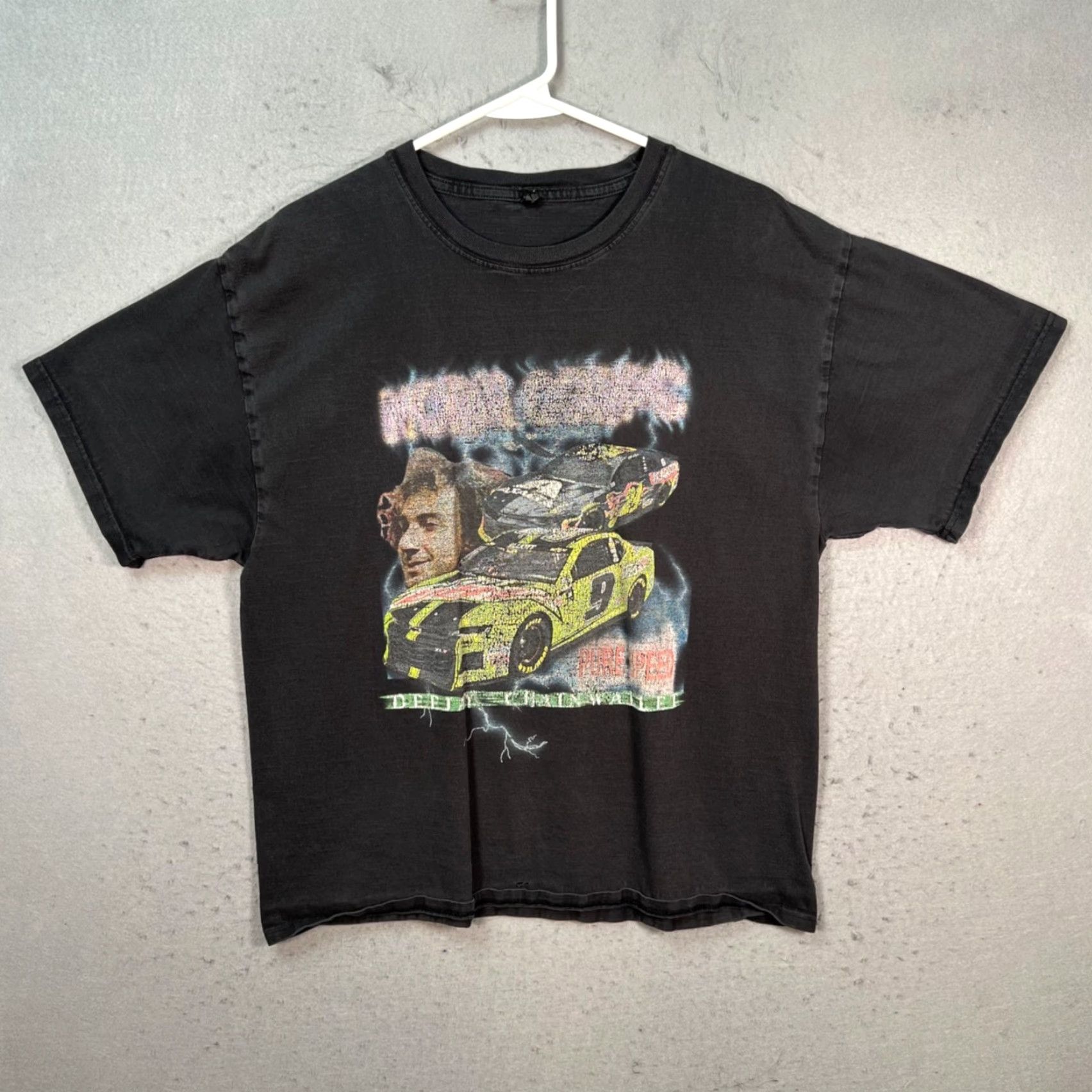 Hanes Nascar Racing Graphic T Shirt Beefy Hanes Distressed Black Tee Mens Large Size US L / EU 52-54 / 3 - 2 Thumbnail