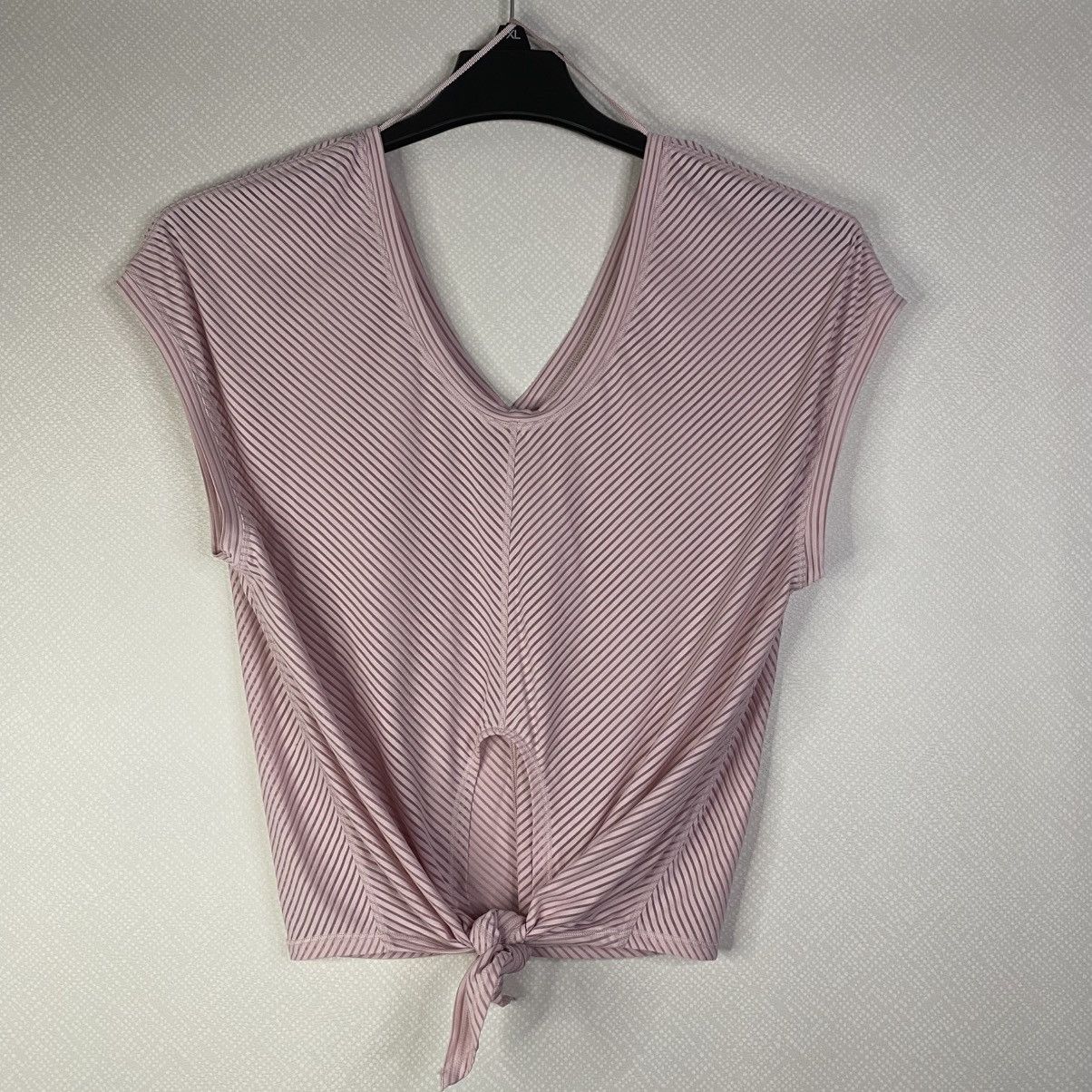 Lululemon Lululemon Tie-Back Top Womens Pink V-Neck Activewear Size S / US 4 / IT 40 - 3 Thumbnail