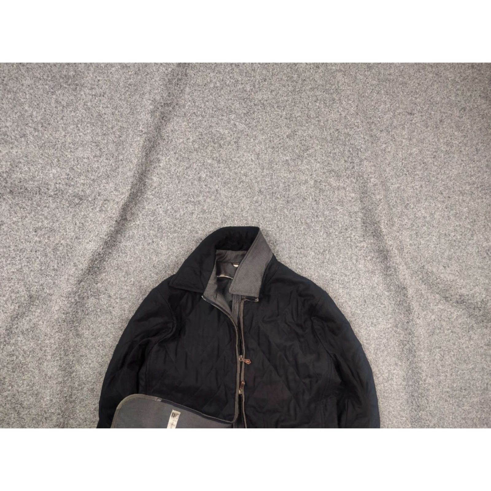 Colombo Colombo Italy Design Jacket Womens Black Double Cashmere Zip Luxury Quilted All Seasons Winter 66 cm L Size L / US 10 / IT 46 - 2 Thumbnail