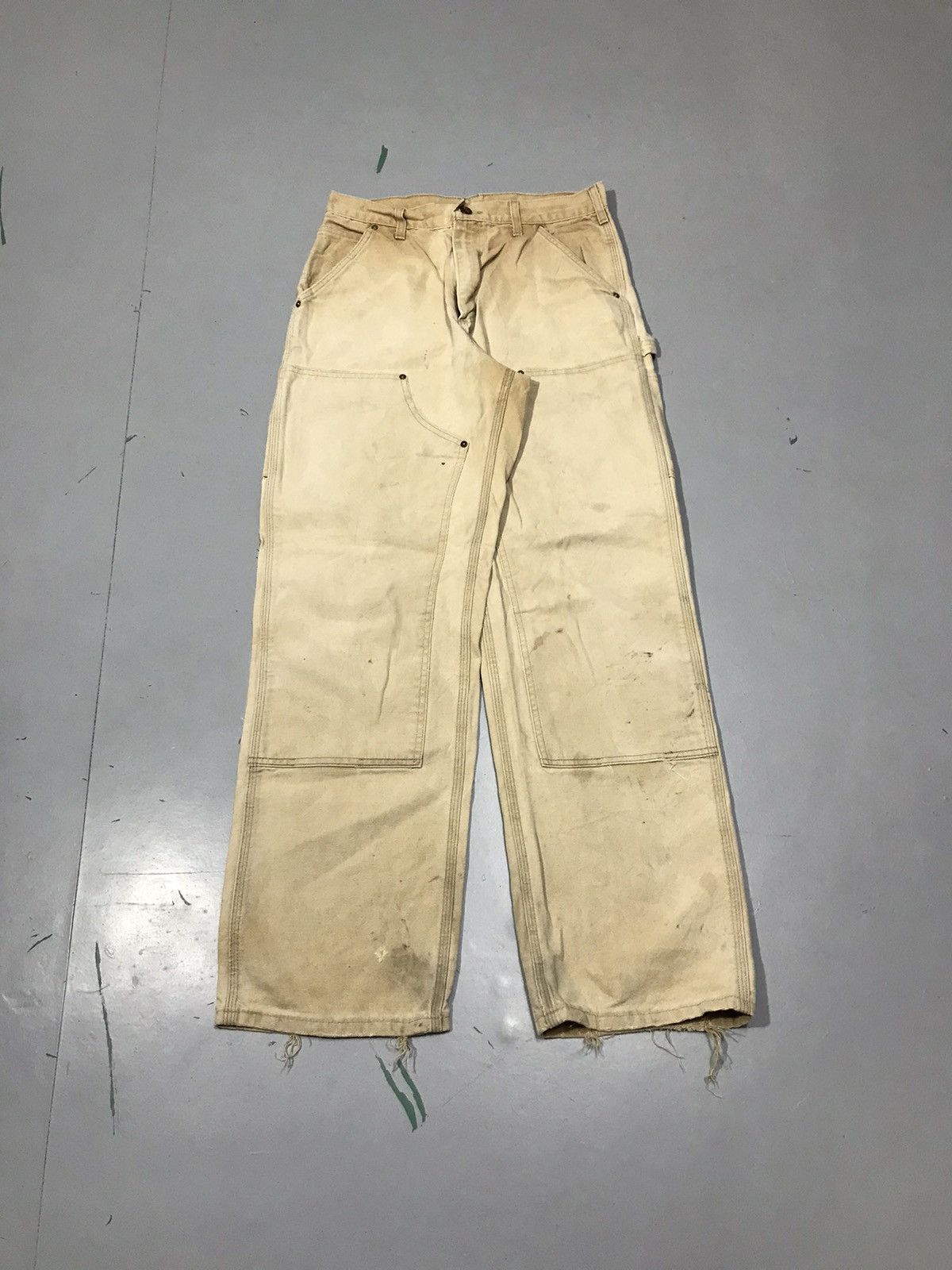Carhartt Vintage Carhartt B01 BRN sunfaded double knee workwear Size US 30 / EU 46 - 1 Thumbnail